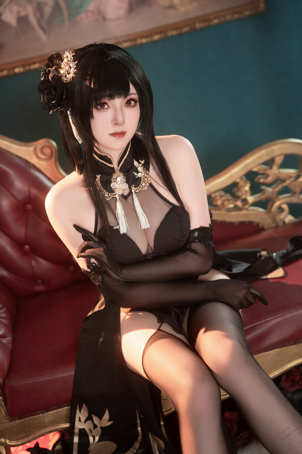 Coser@Natsuko夏夏子 – 碧蓝航线镇海旗袍 (77P)