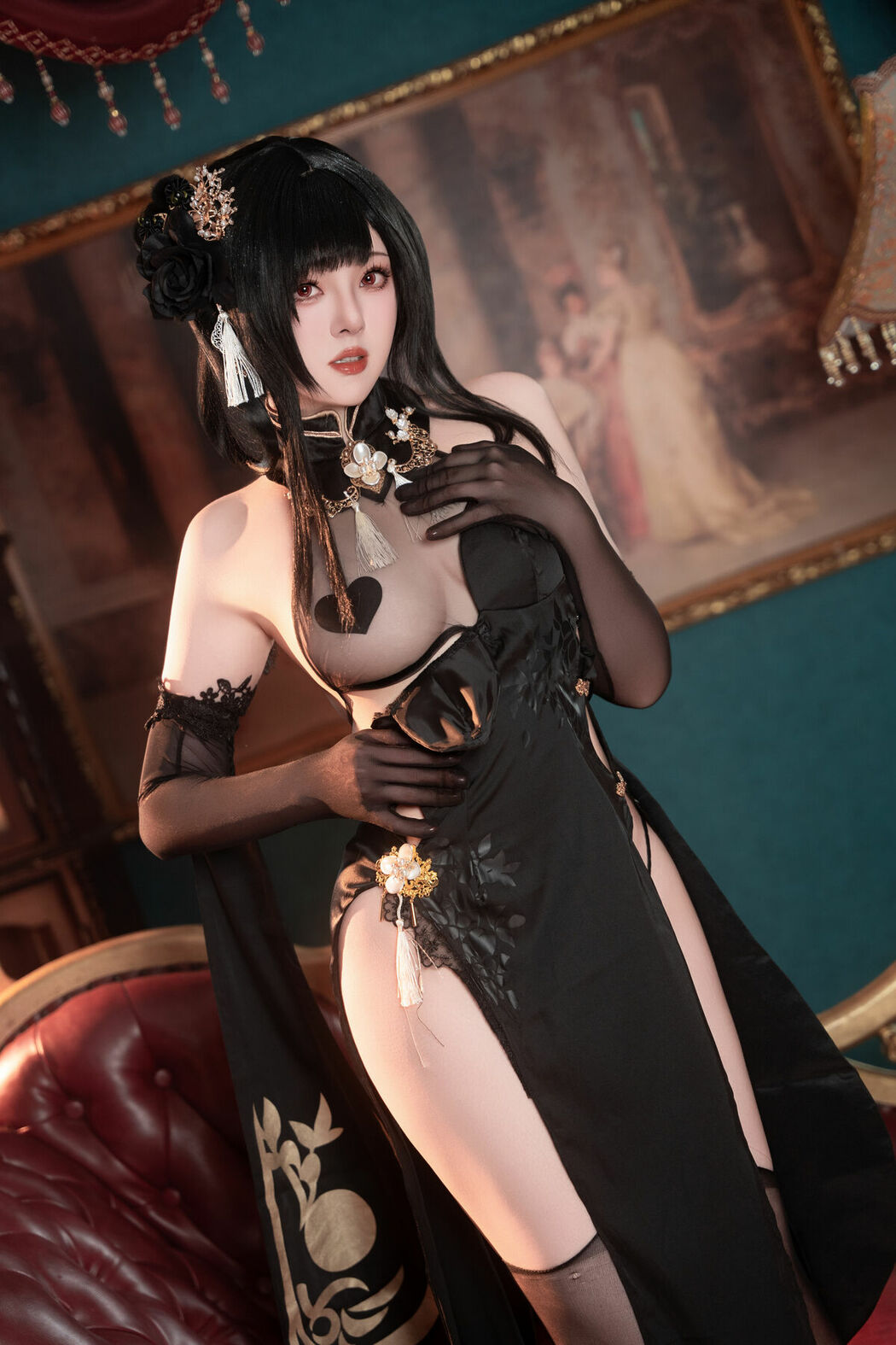 Coser@Natsuko夏夏子 – 碧蓝航线镇海旗袍 (77P)