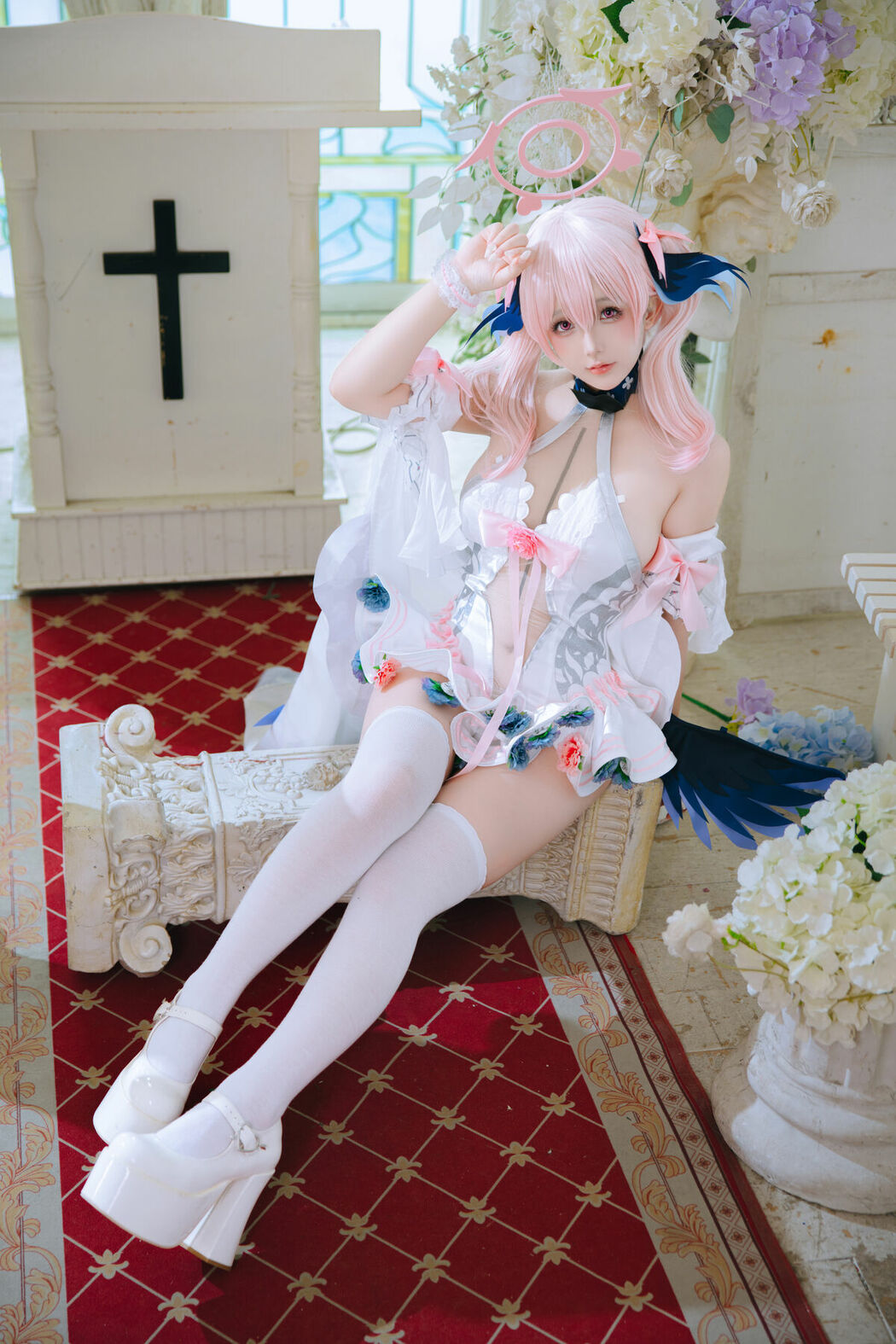 Coser@日奈娇 – 蔚蓝档案 下江小春花嫁 (27P)