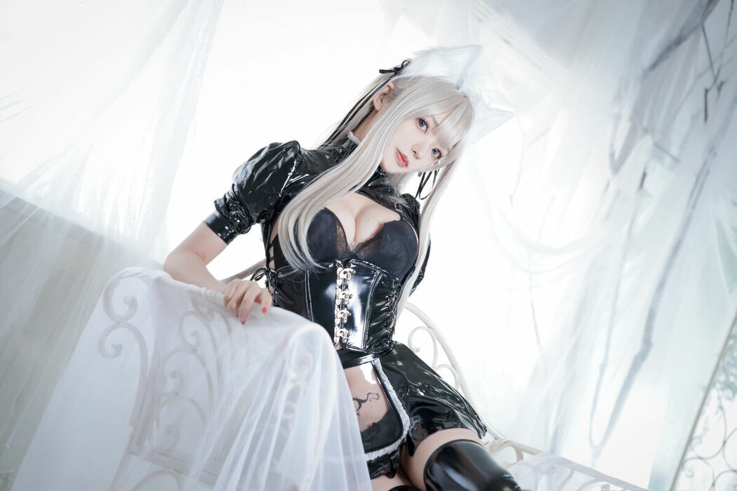Coser@くろてぃあ くろ – KEMOMIMI WHITE Maid (61P)