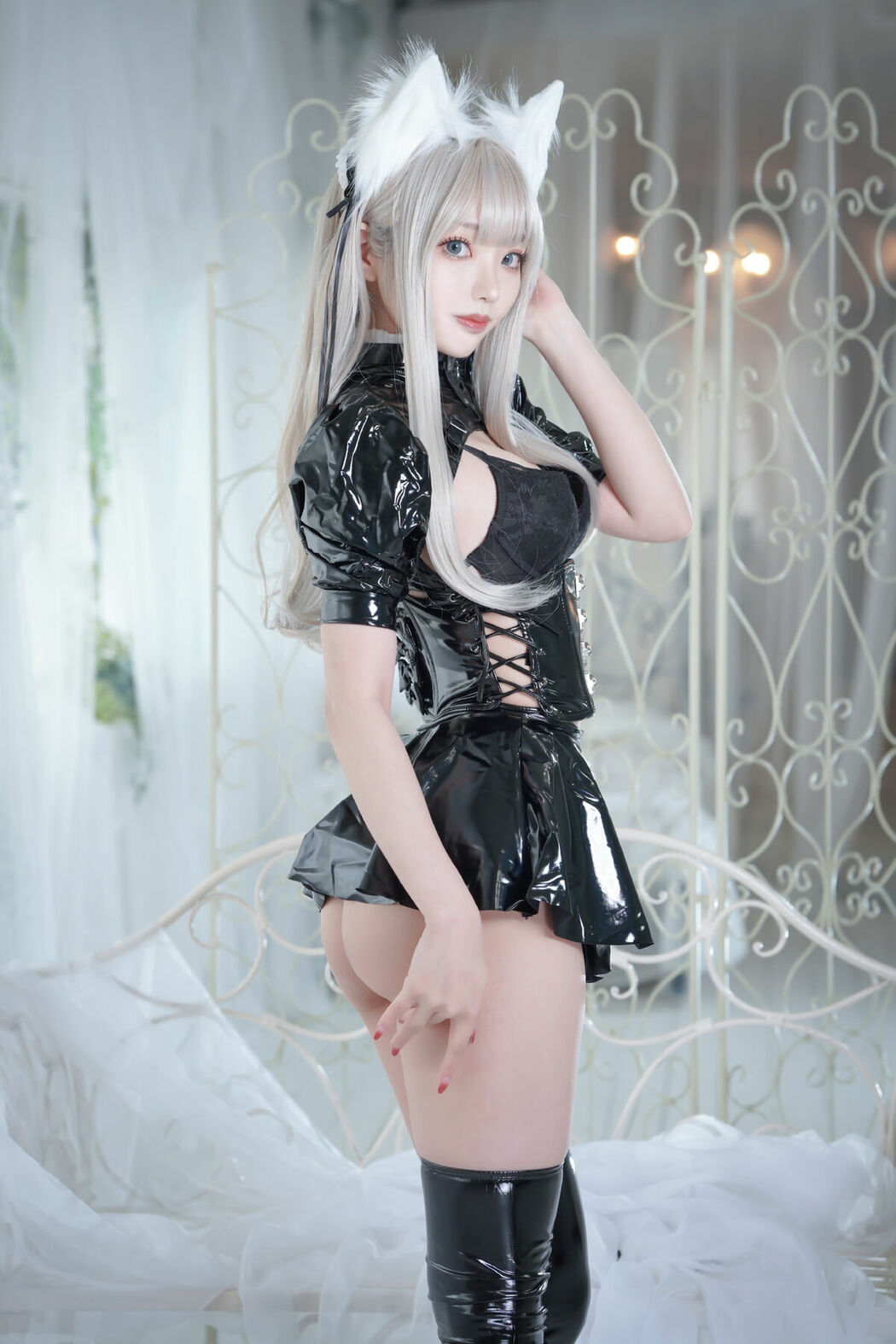 Coser@くろてぃあ くろ – KEMOMIMI WHITE Maid (61P)