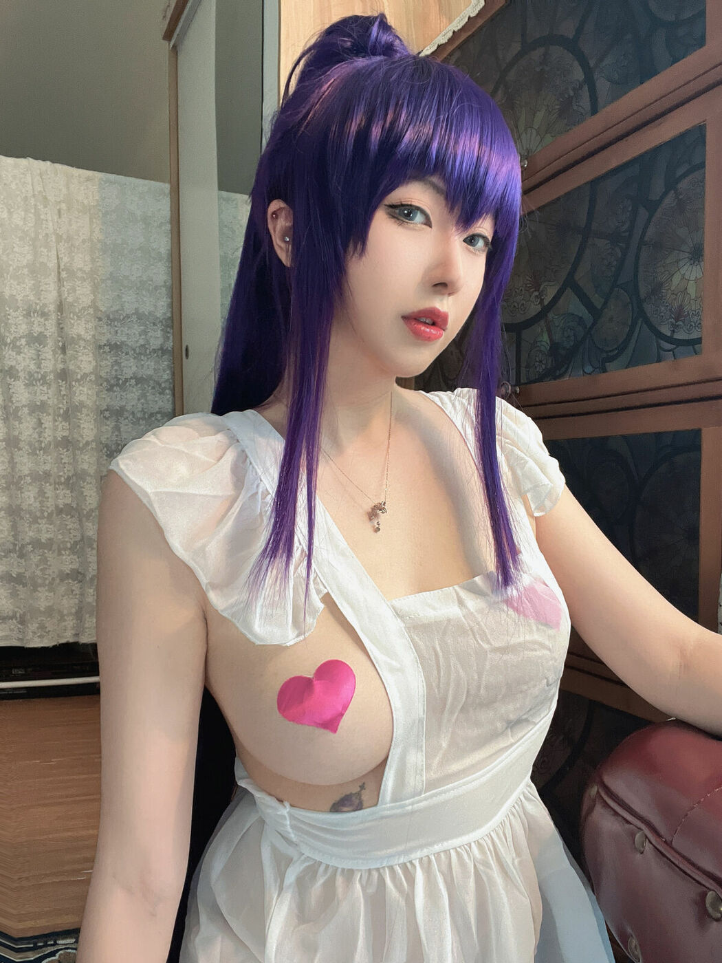 Coser@小容仔咕咕咕w – 毒岛学姐围裙 (39P)