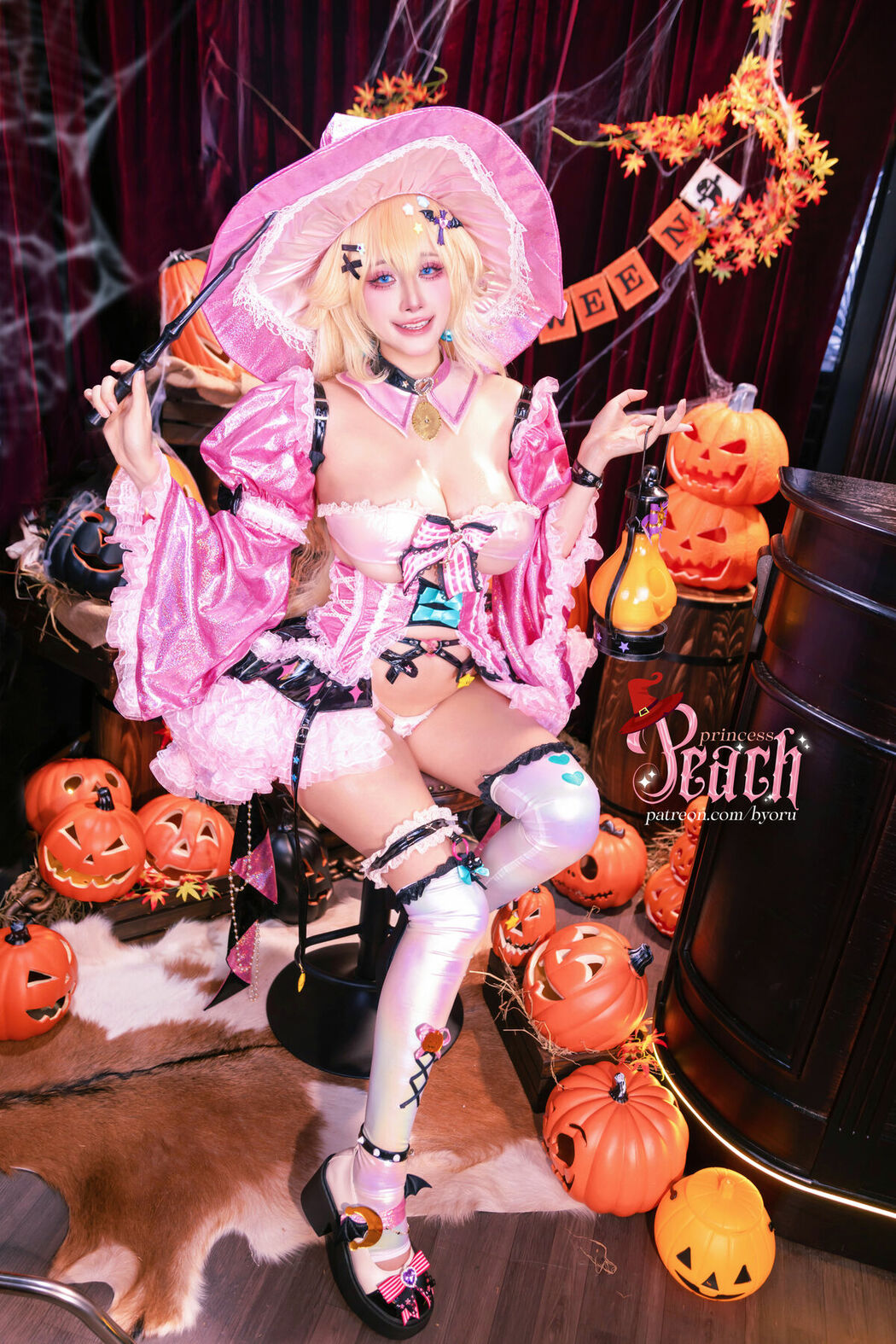 Coser@Byoru – Peach princess Witch (58P – 24V)