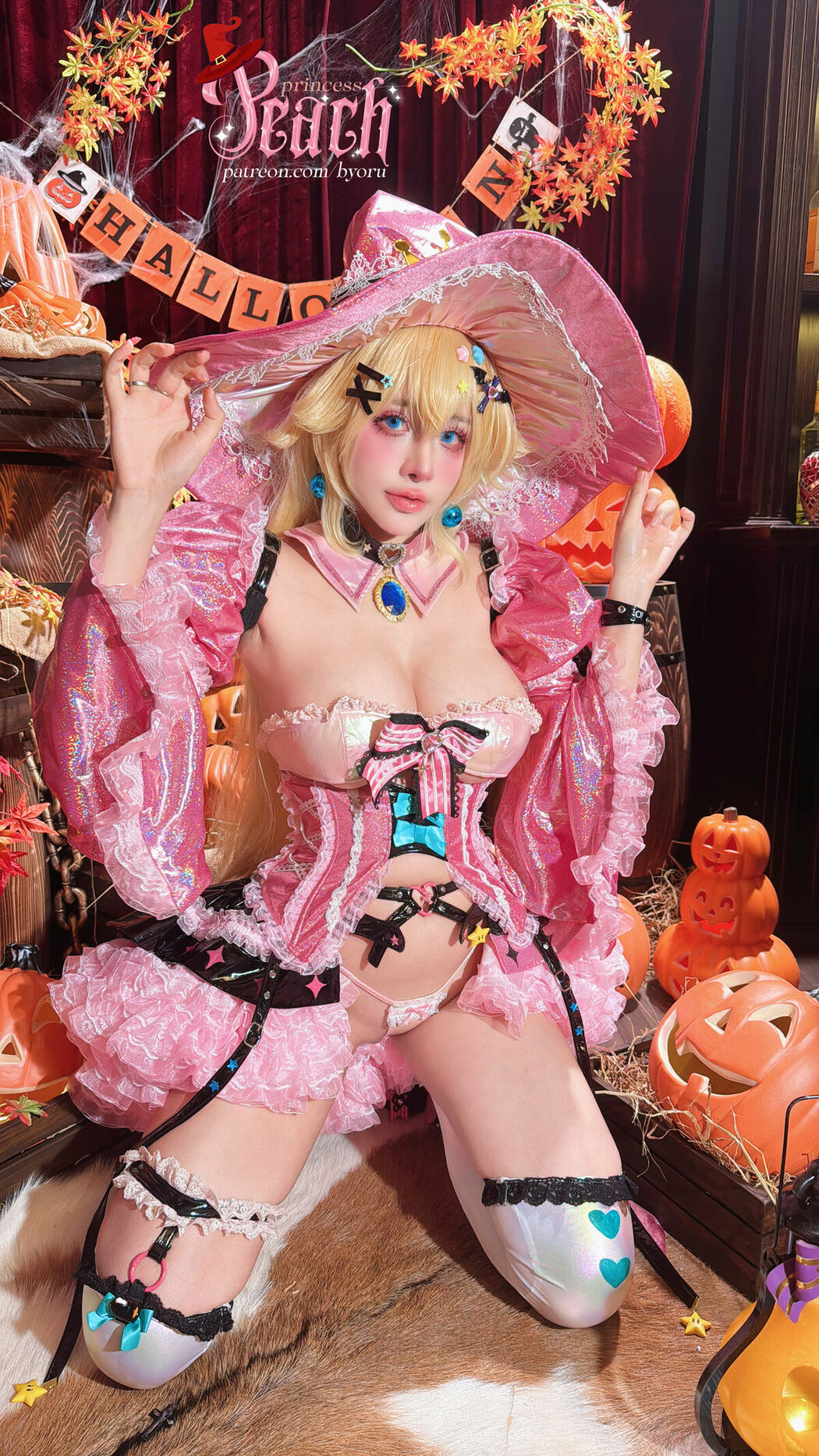 Coser@Byoru – Peach princess Witch (58P – 24V)