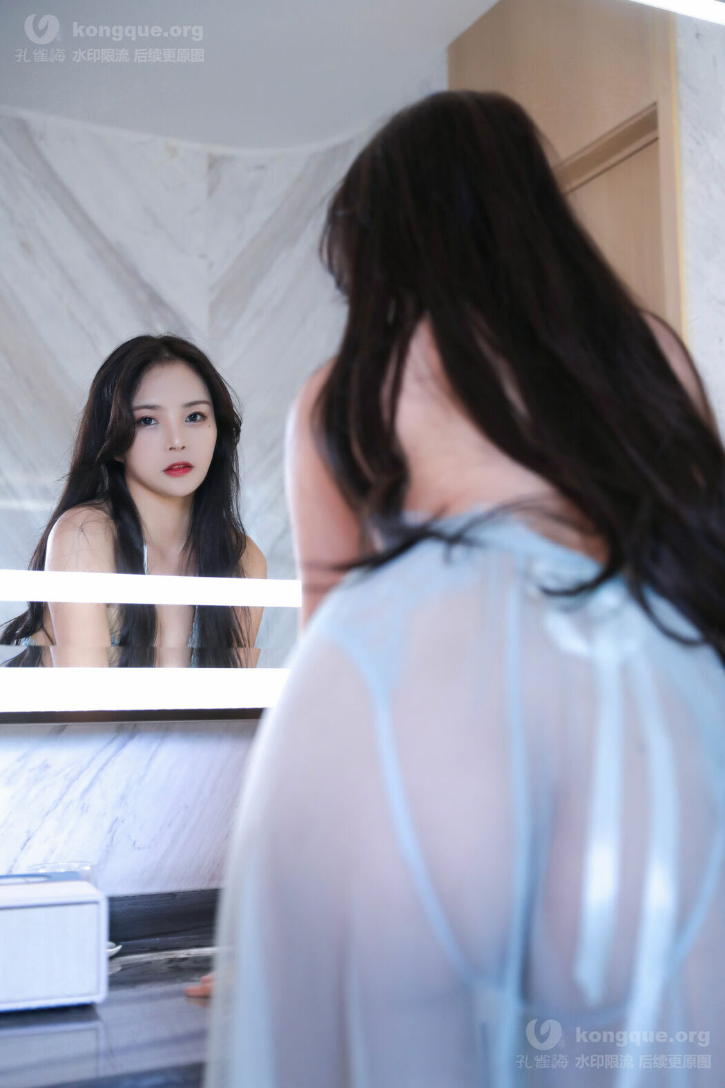 Coser@苏嫣嫣阿姨 – 蓝色薄纱裙 (39P – 4V)