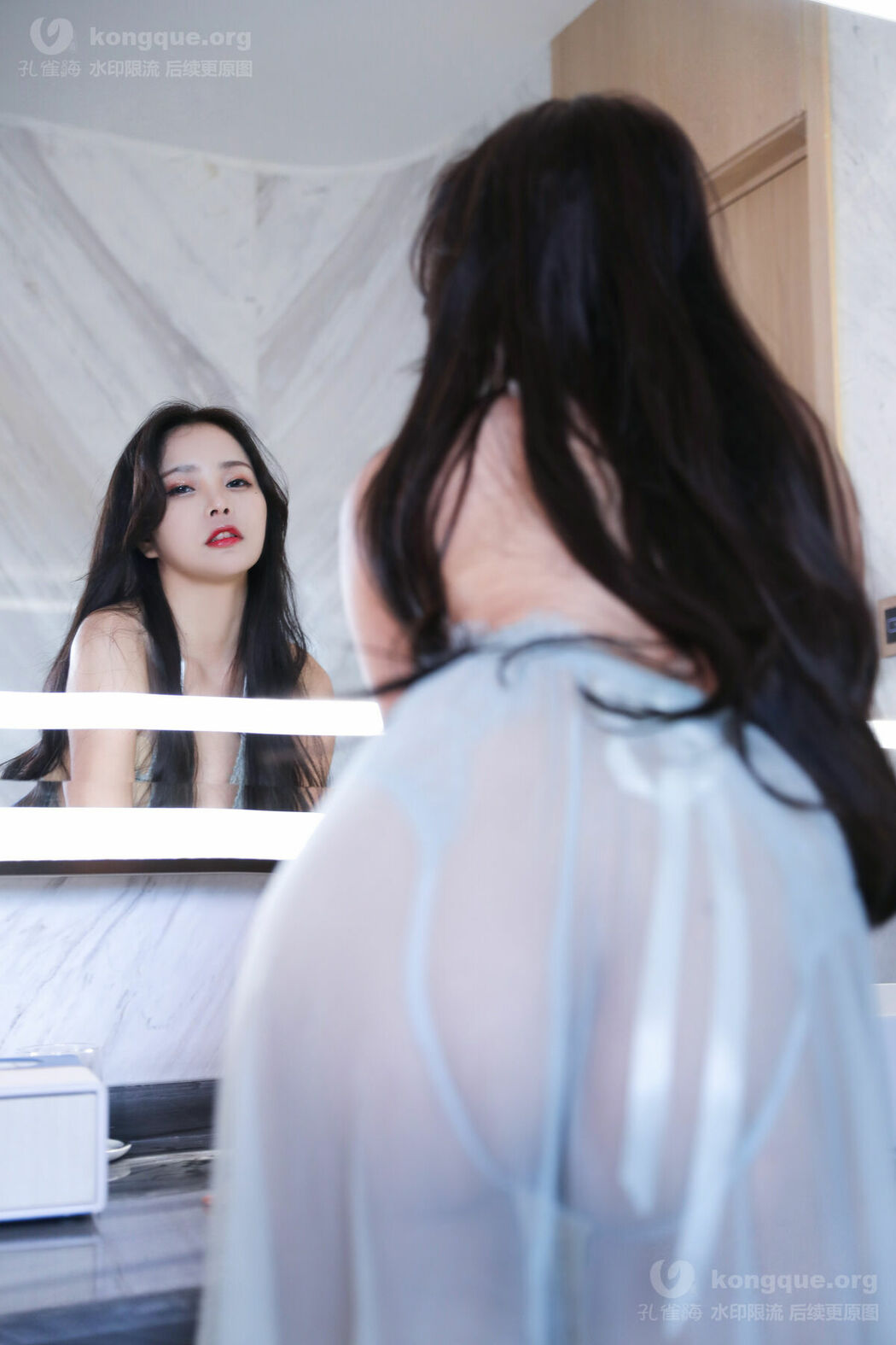 Coser@苏嫣嫣阿姨 – 蓝色薄纱裙 (39P – 4V)