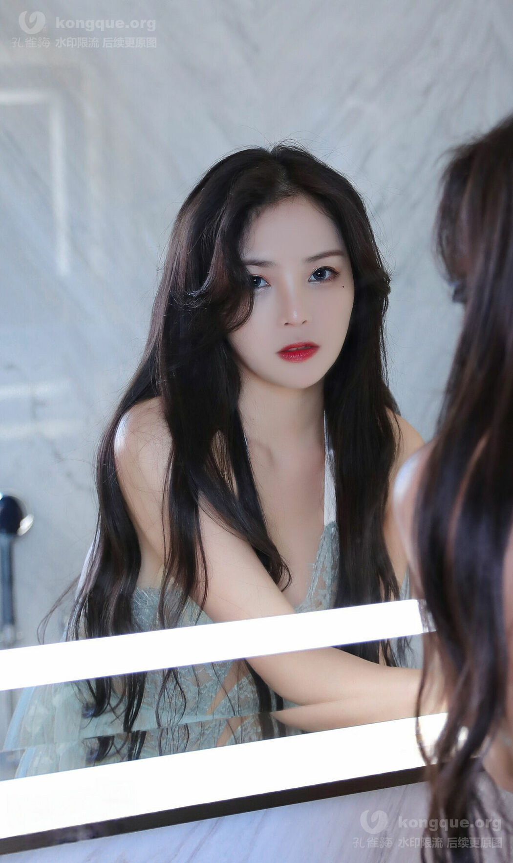 Coser@苏嫣嫣阿姨 – 蓝色薄纱裙 (39P – 4V)