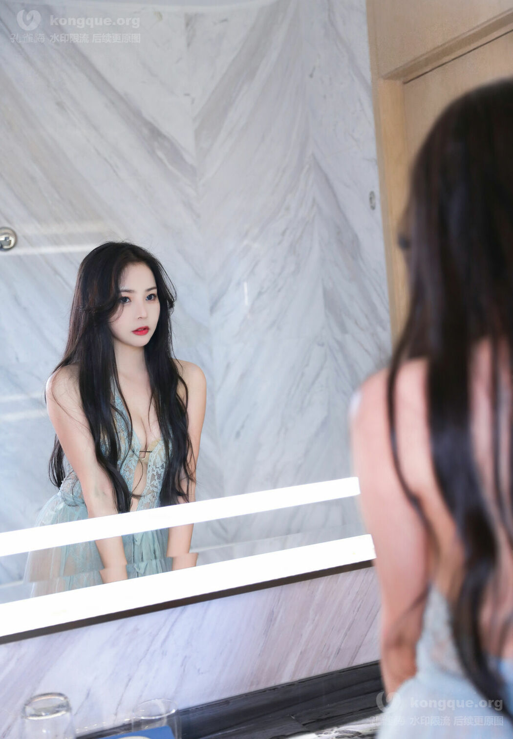 Coser@苏嫣嫣阿姨 – 蓝色薄纱裙 (39P – 4V)