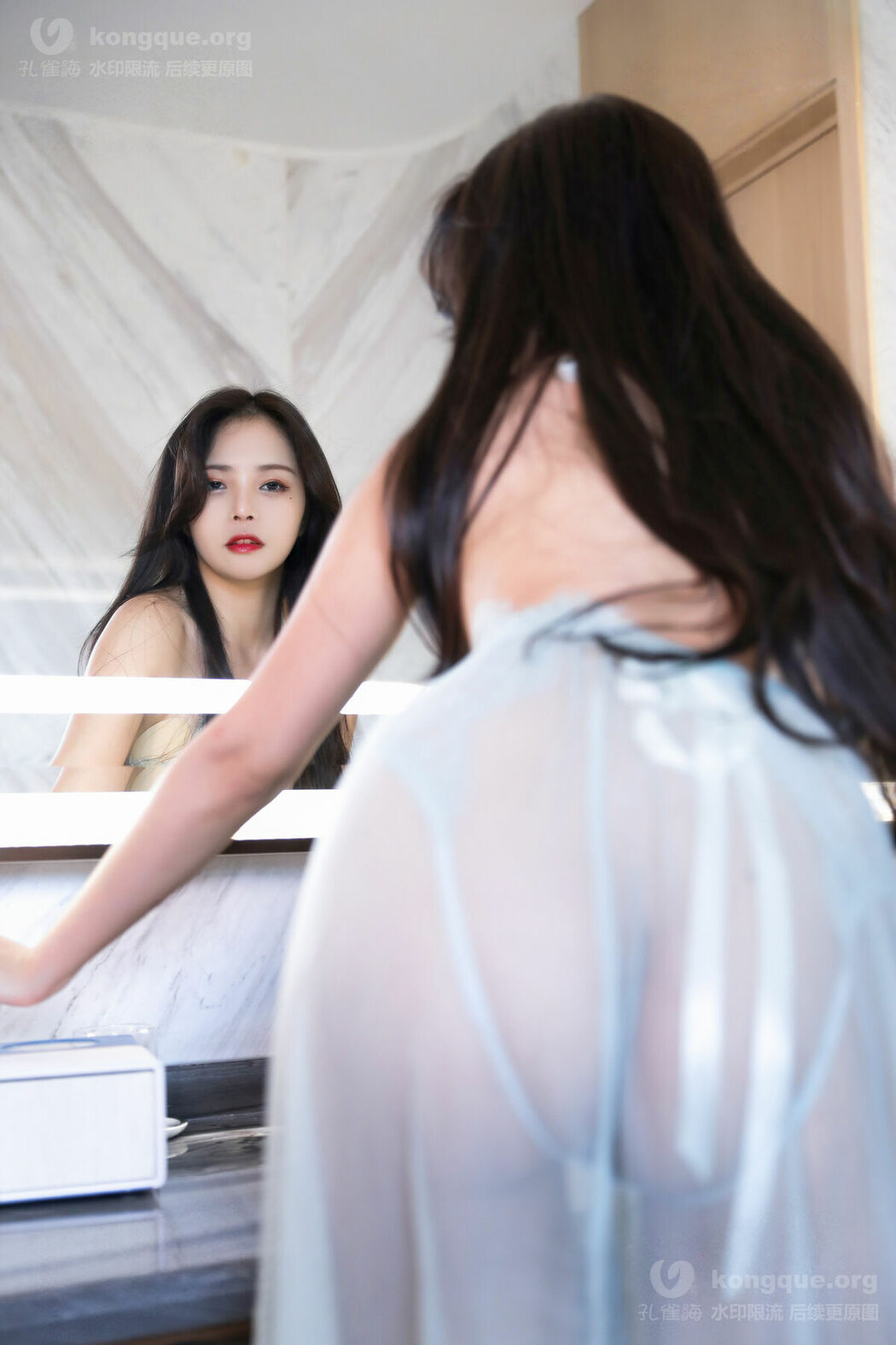 Coser@苏嫣嫣阿姨 – 蓝色薄纱裙 (39P – 4V)