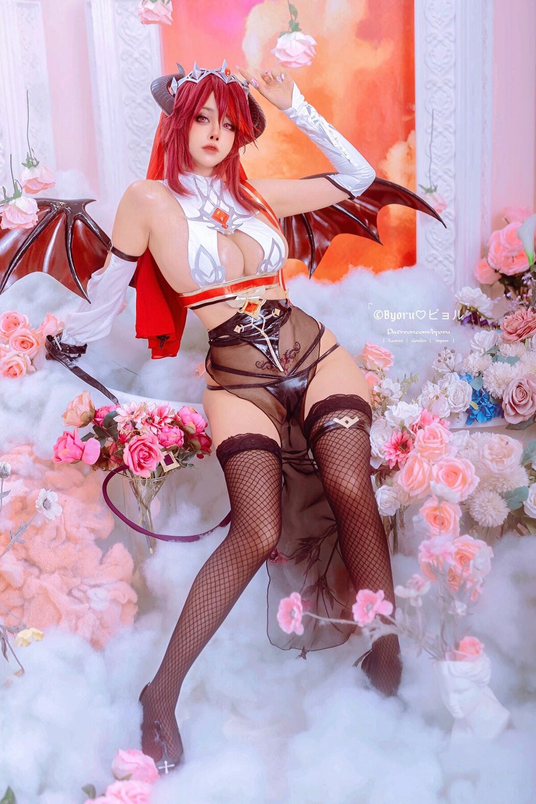 Coser@Byoru – Rosaria Succubus Genshin Impact (62P)