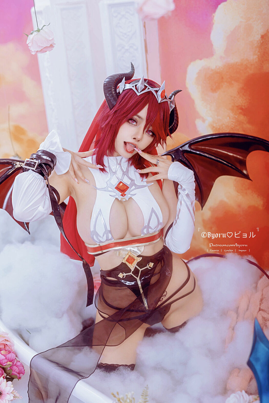 Coser@Byoru – Rosaria Succubus Genshin Impact (62P)