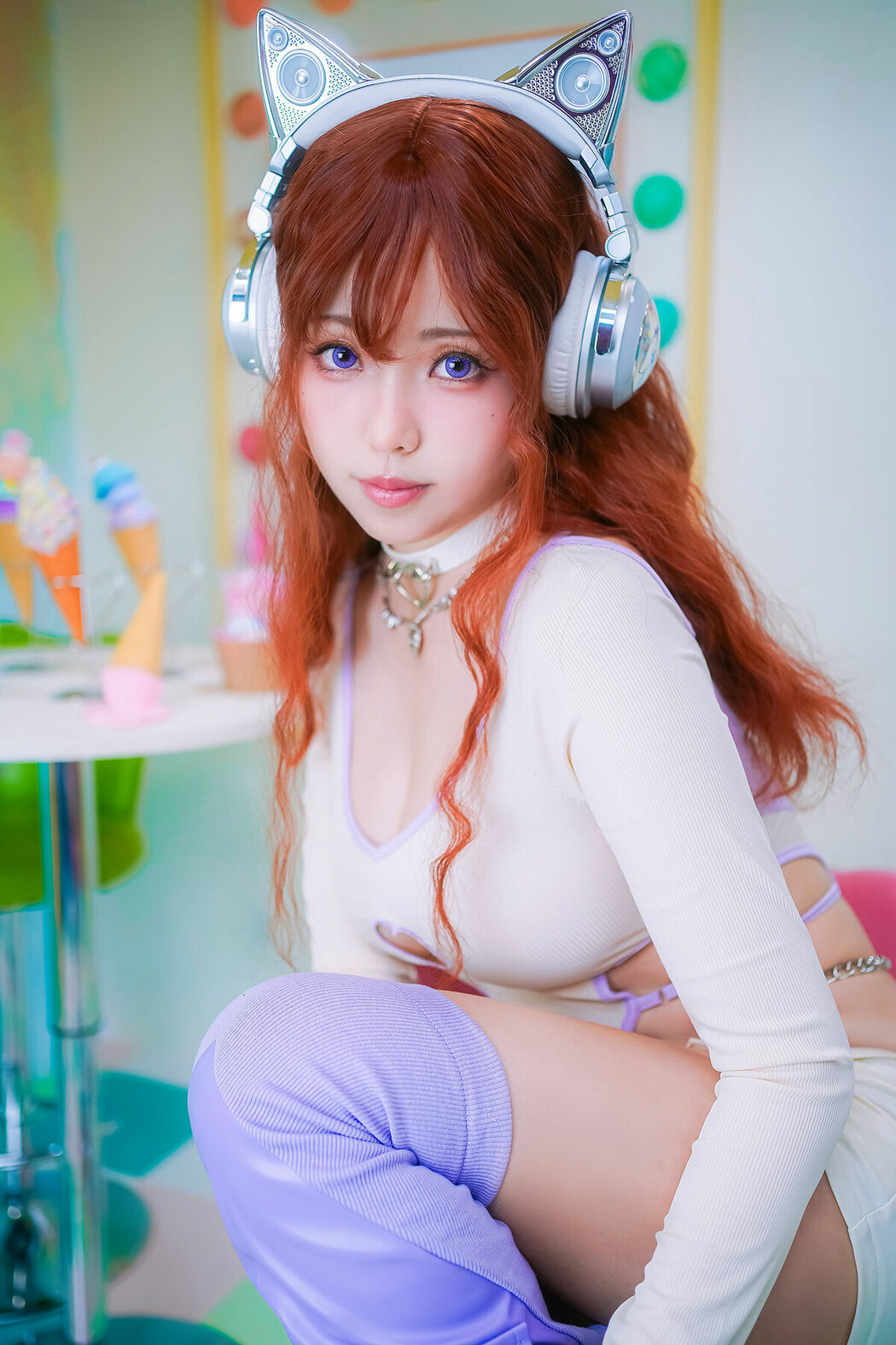 Coser@Ely_eee ElyEE子 – Maoin Y2K貓音 (26P – 3V)