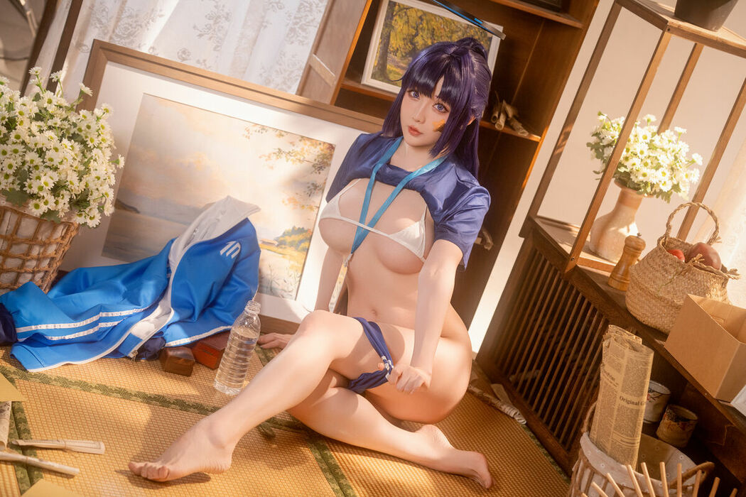 Coser@星之迟迟Hoshilily – 蔚蓝档案-早濑优香体操服 (70P – 1V)