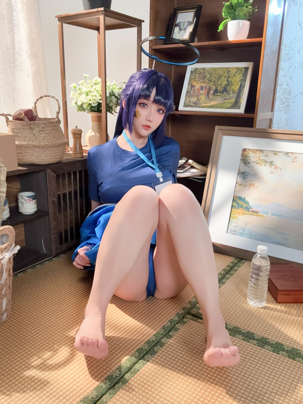 Coser@星之迟迟Hoshilily – 蔚蓝档案-早濑优香体操服 (70P – 1V)