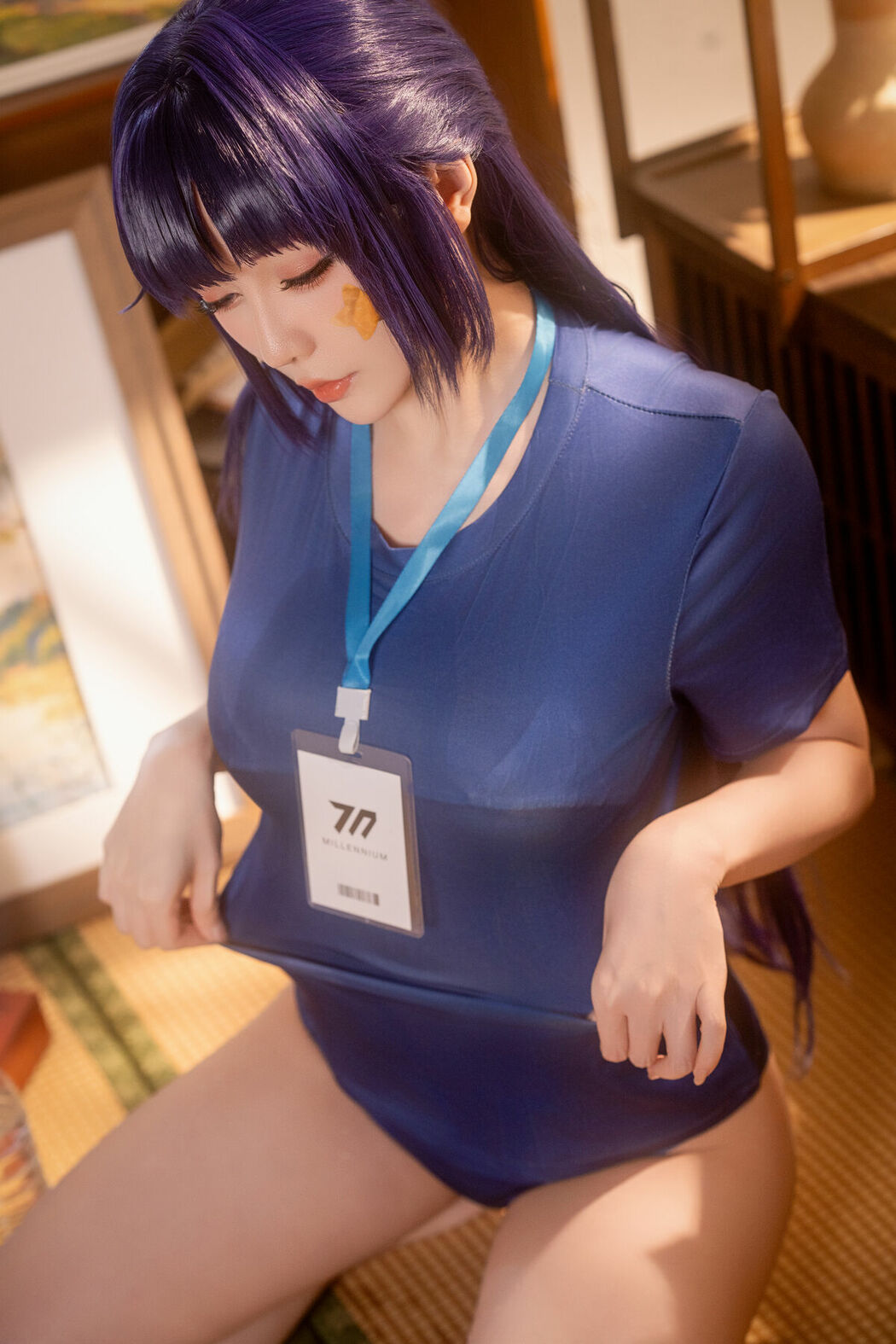 Coser@星之迟迟Hoshilily – 蔚蓝档案-早濑优香体操服 (70P – 1V)