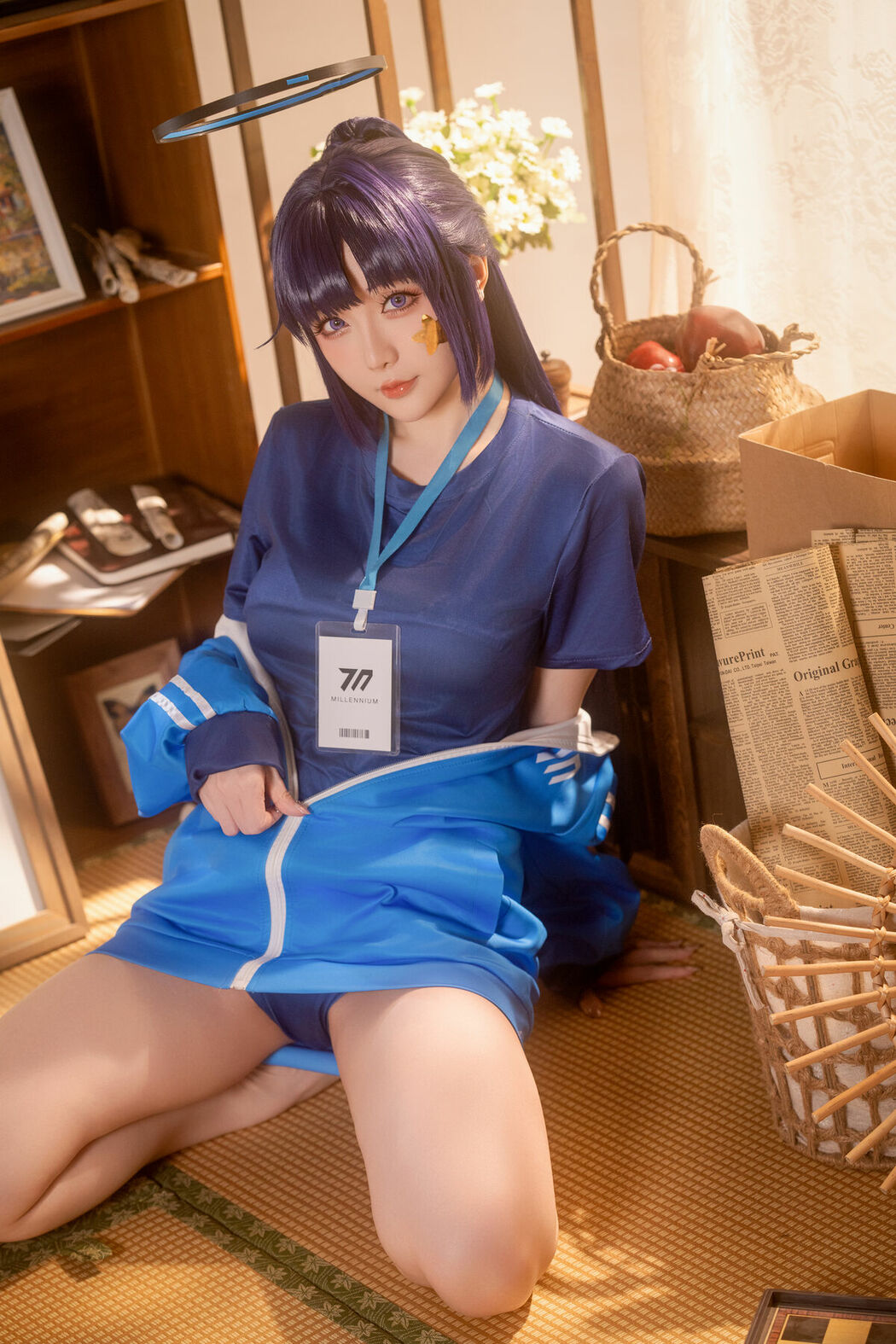 Coser@星之迟迟Hoshilily – 蔚蓝档案-早濑优香体操服 (70P – 1V)