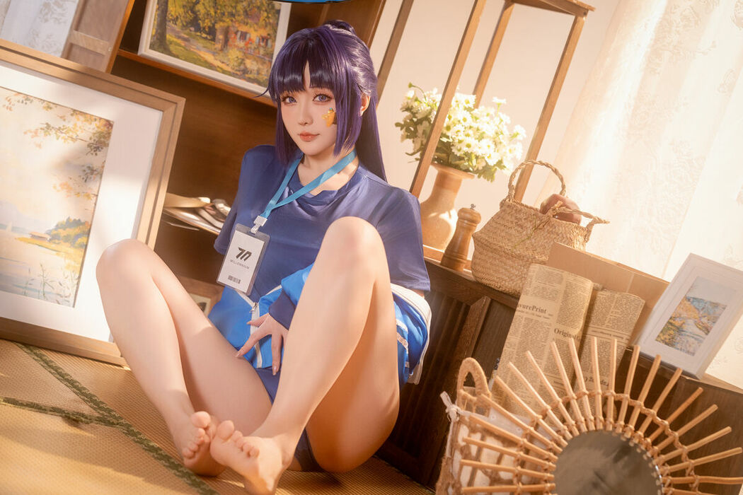 Coser@星之迟迟Hoshilily – 蔚蓝档案-早濑优香体操服 (70P – 1V)