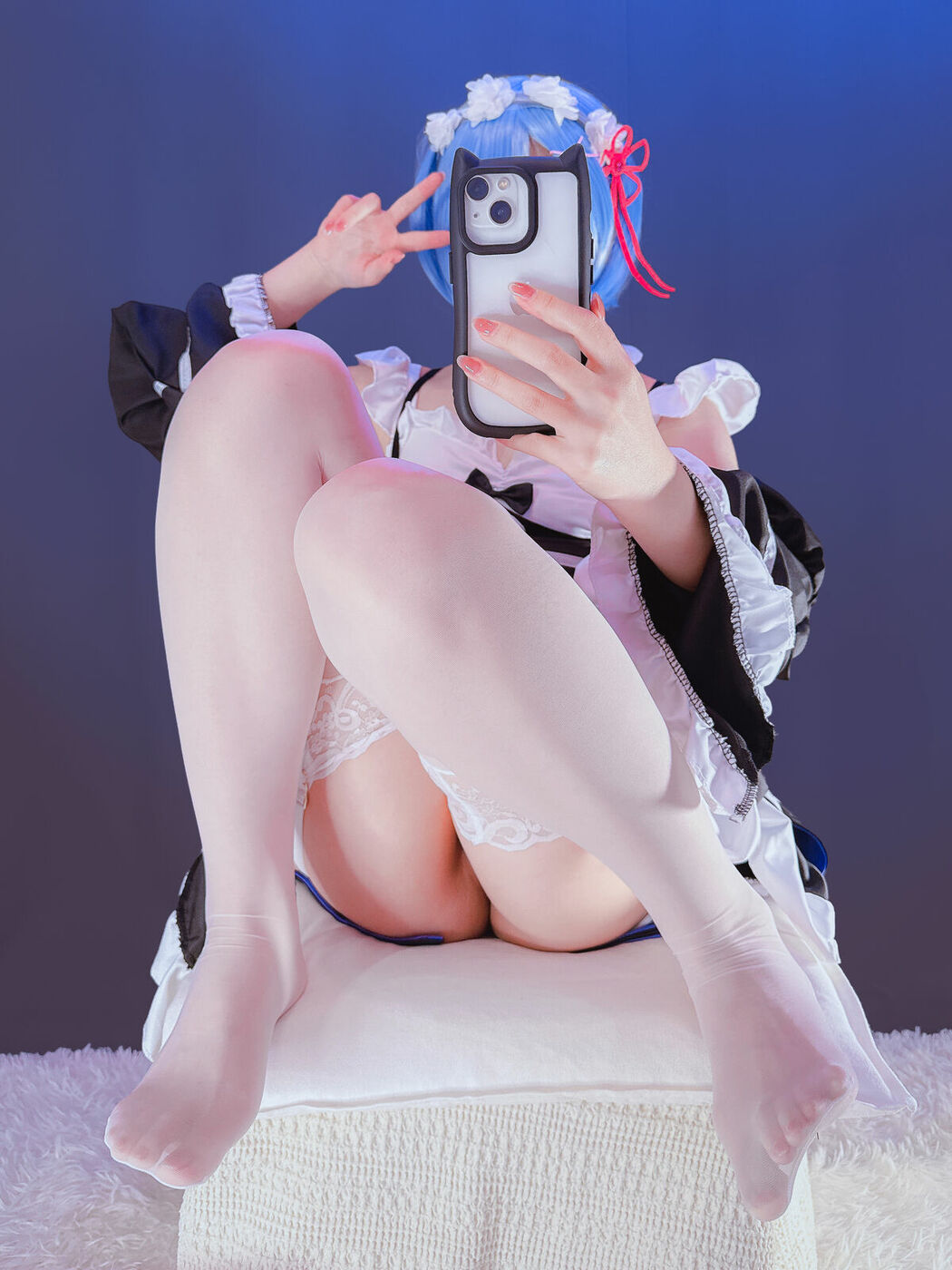 Coser@Ayame base – 白丝蕾姆 (34P – 4V)