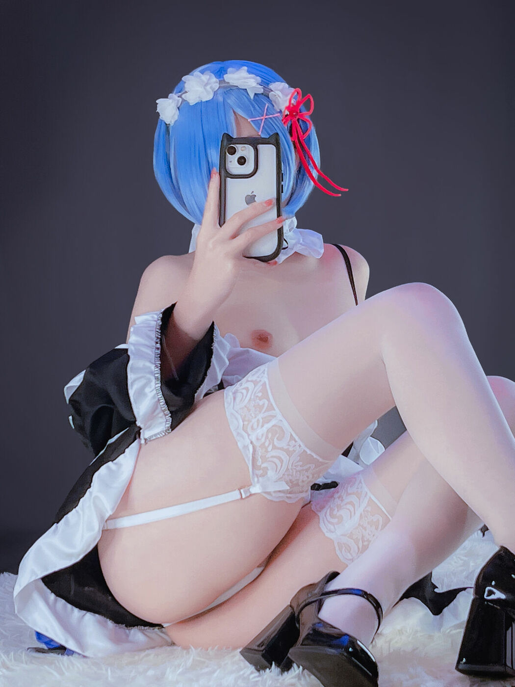 Coser@Ayame base – 白丝蕾姆 (34P – 4V)
