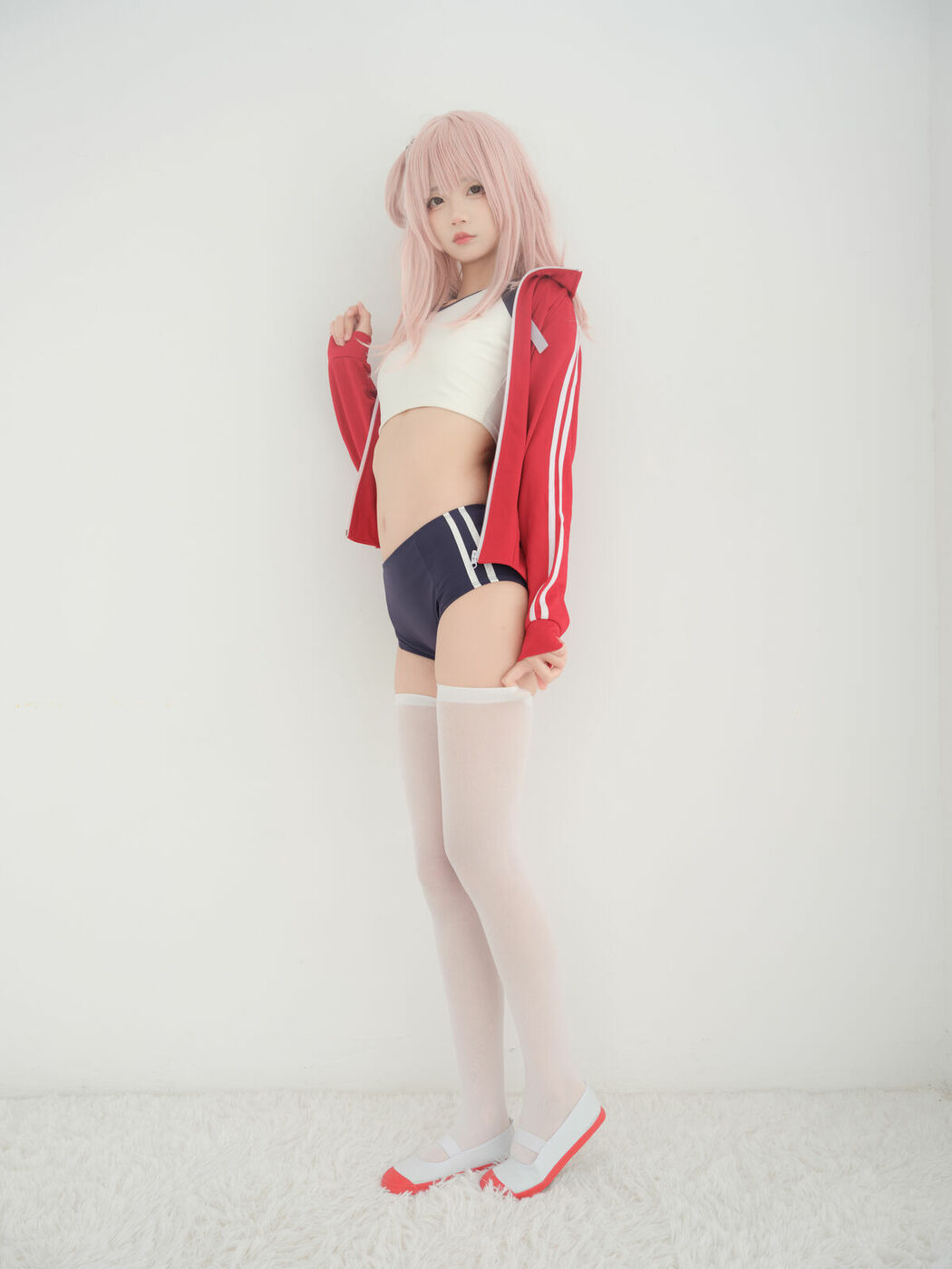 Coser@五更百鬼 – 舰长 体操服 猫耳 (26P)