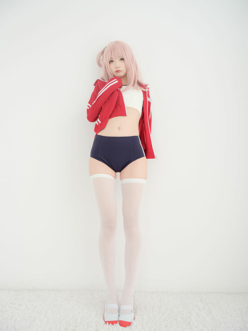 Coser@五更百鬼 – 舰长 体操服 猫耳 (26P)