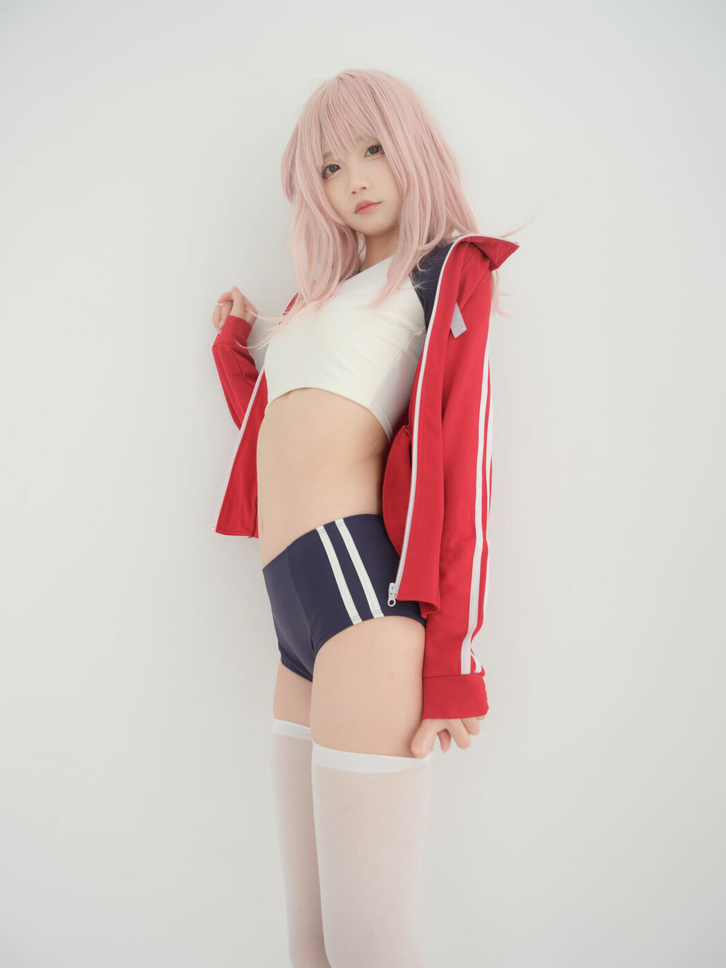 Coser@五更百鬼 – 舰长 体操服 猫耳 (26P)