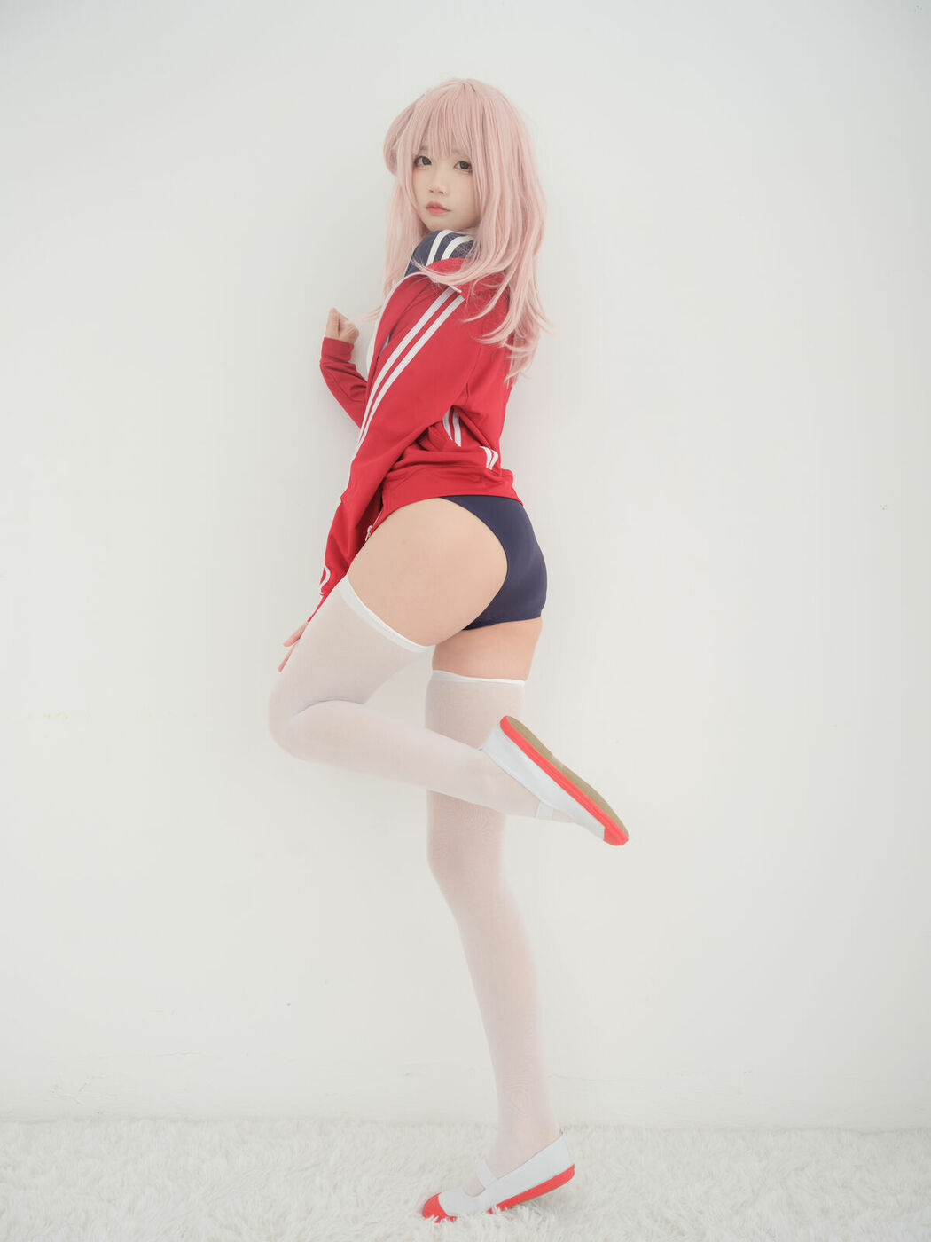 Coser@五更百鬼 – 舰长 体操服 猫耳 (26P)