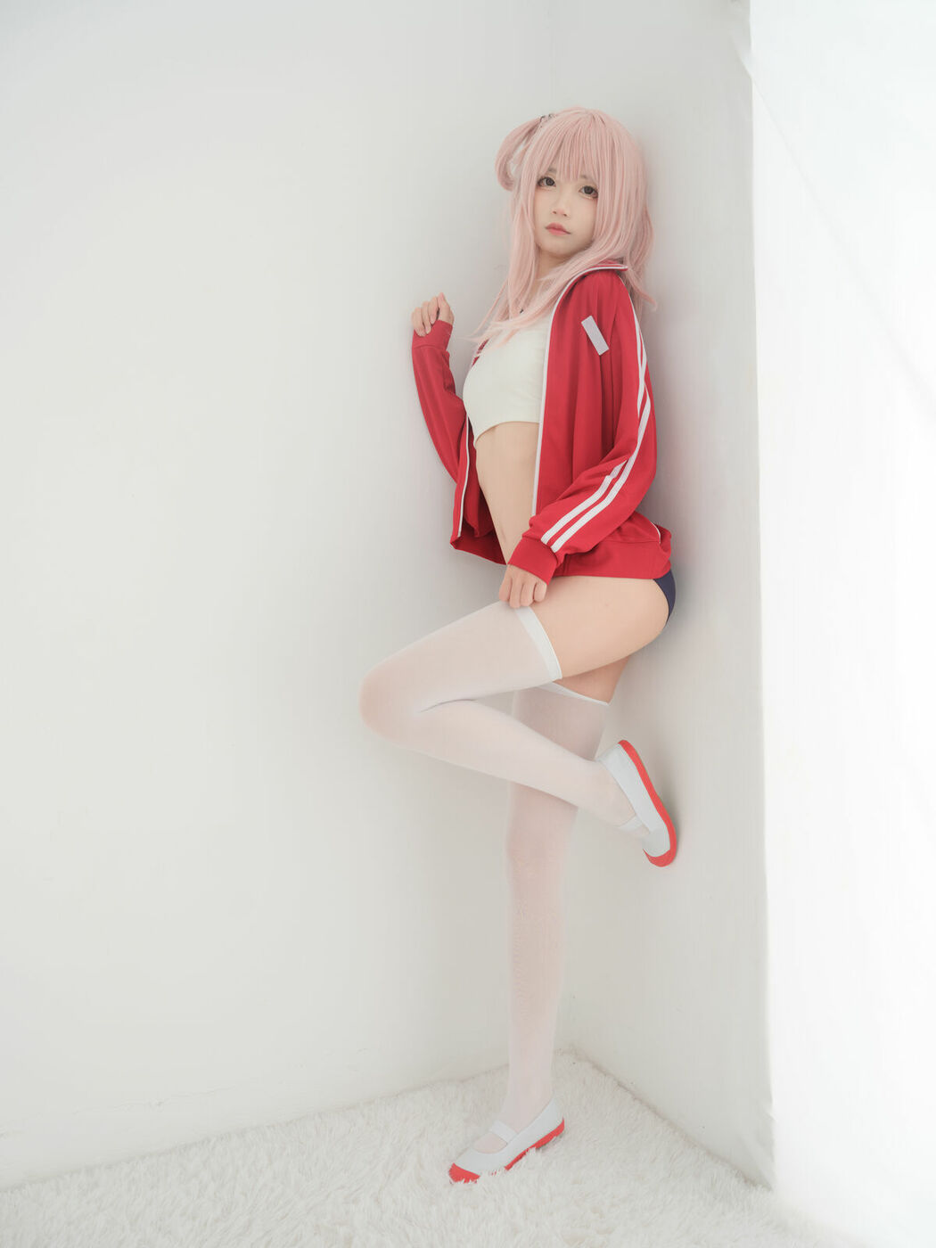 Coser@五更百鬼 – 舰长 体操服 猫耳 (26P)