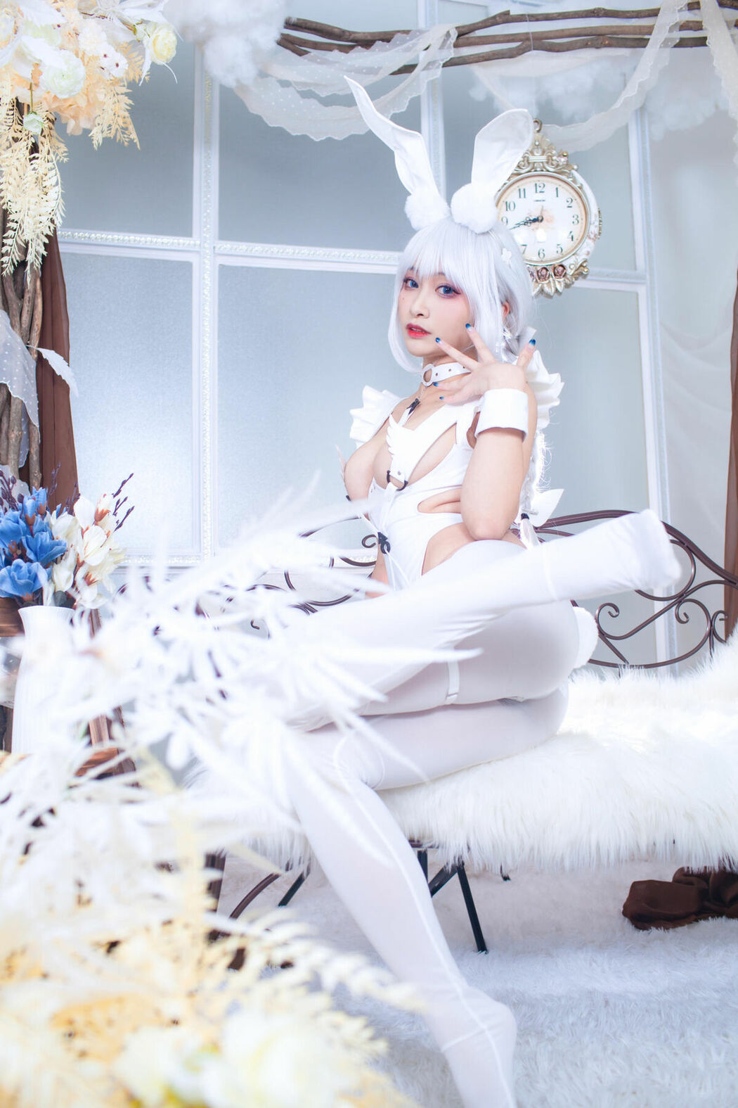 Coser@洛璃LoLiSAMA – 碧蓝航线 恶毒 白兔 (52P)
