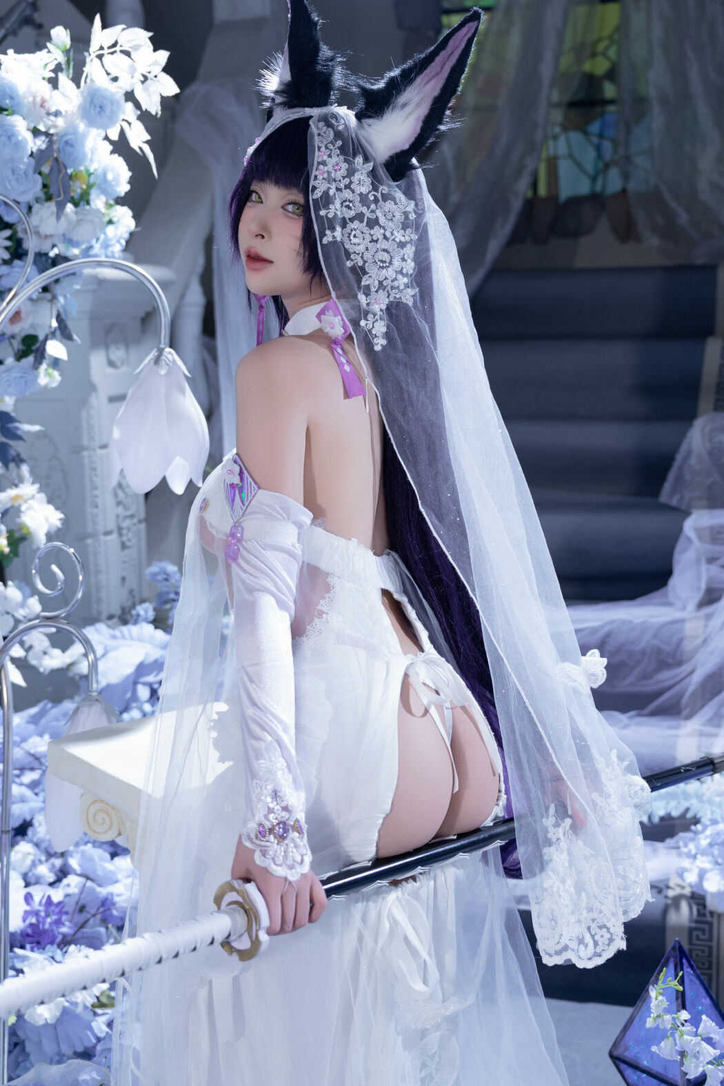 Coser@清水由乃 – 碧蓝航线 武藏紫藤花 (52P – 1V)