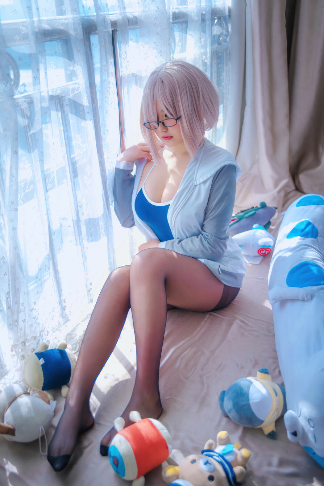 Coser@阿半今天很开心 – 玛修同人体操服 (21P)