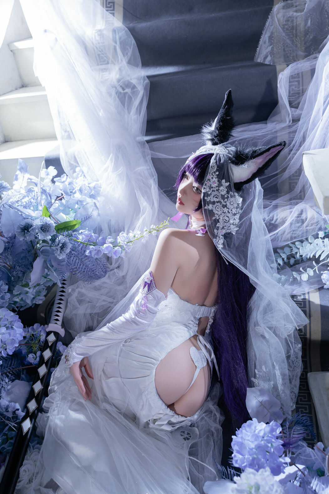 Coser@清水由乃 – 碧蓝航线 武藏紫藤花 (52P – 1V)