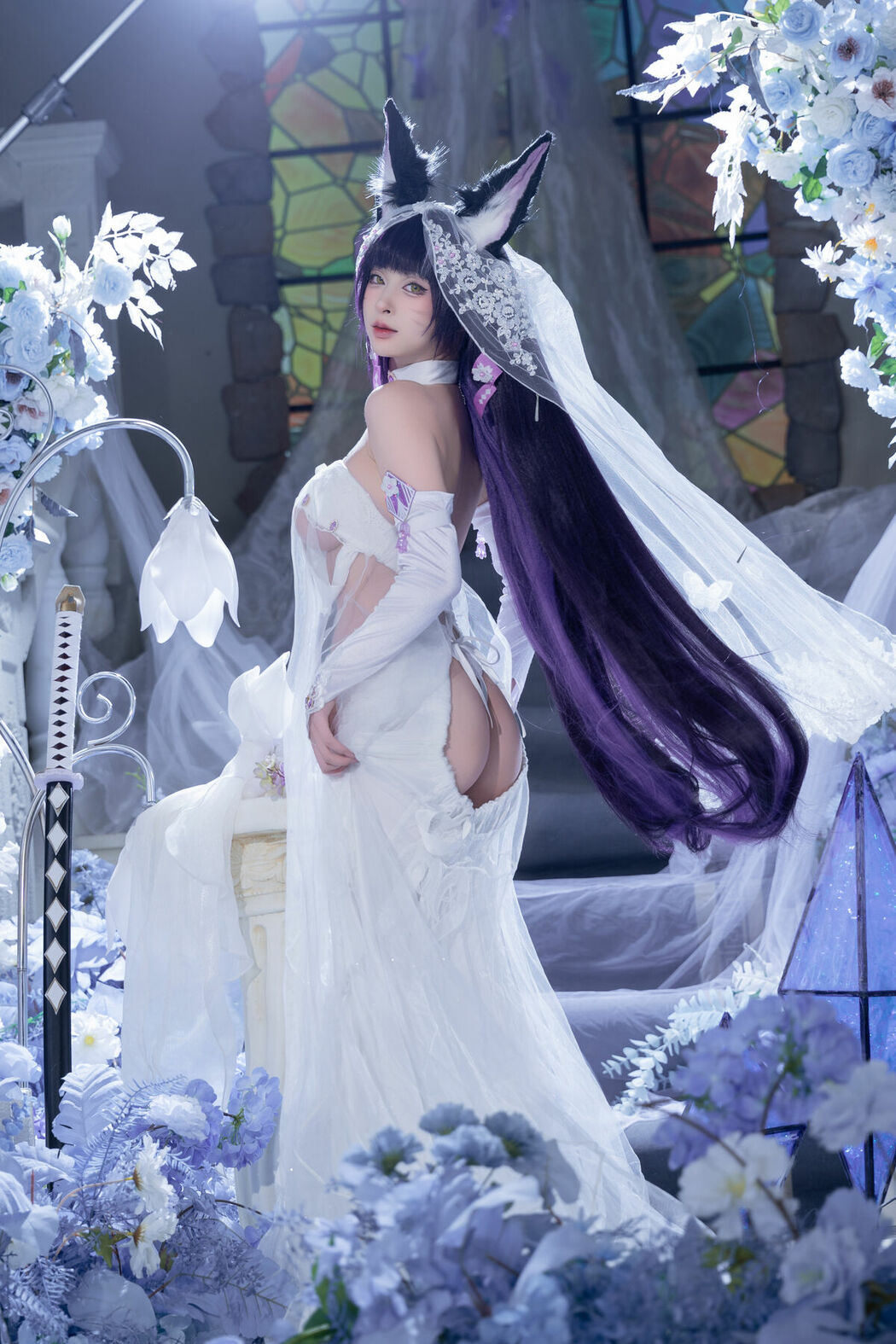 Coser@清水由乃 – 碧蓝航线 武藏紫藤花 (52P – 1V)