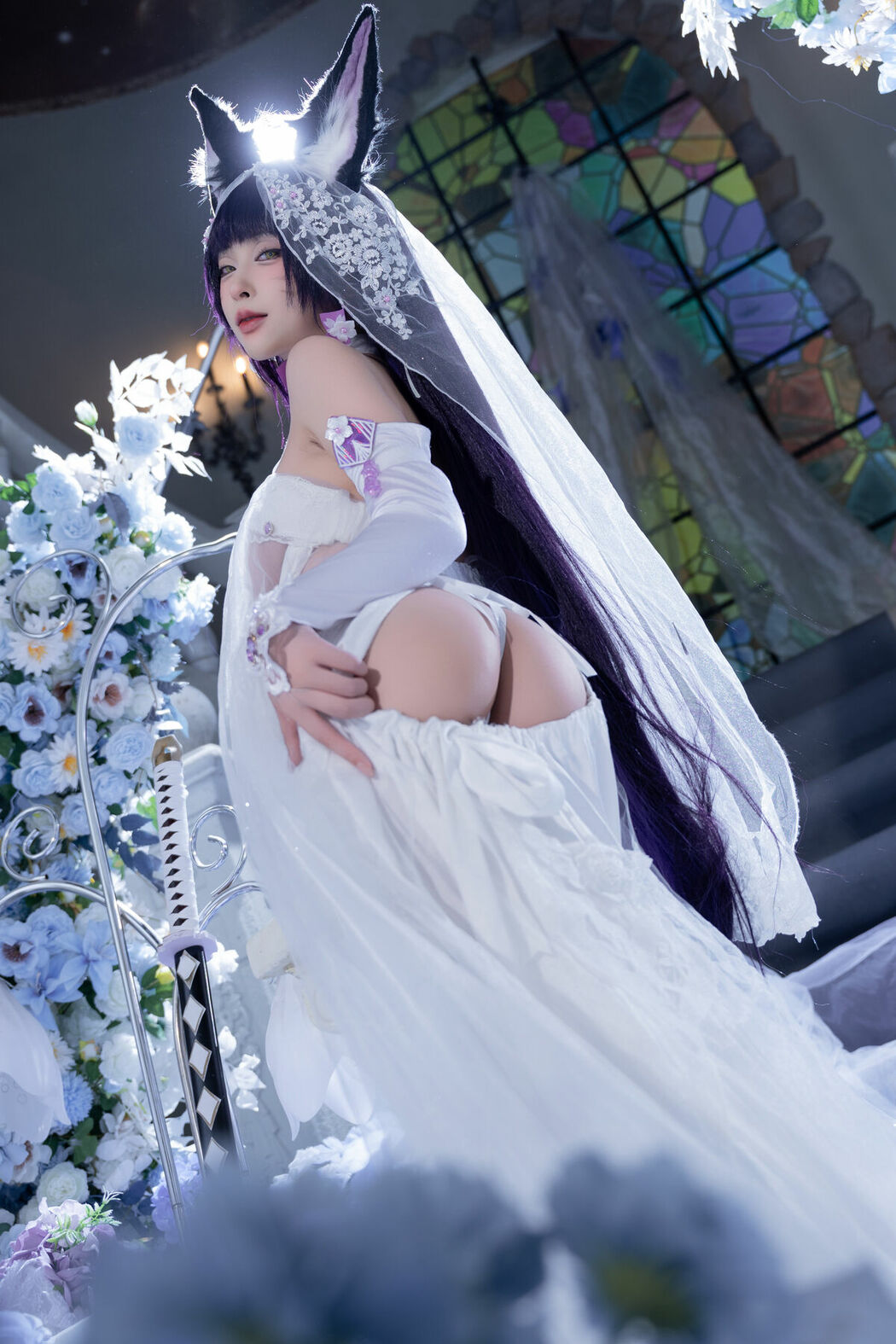 Coser@清水由乃 – 碧蓝航线 武藏紫藤花 (52P – 1V)
