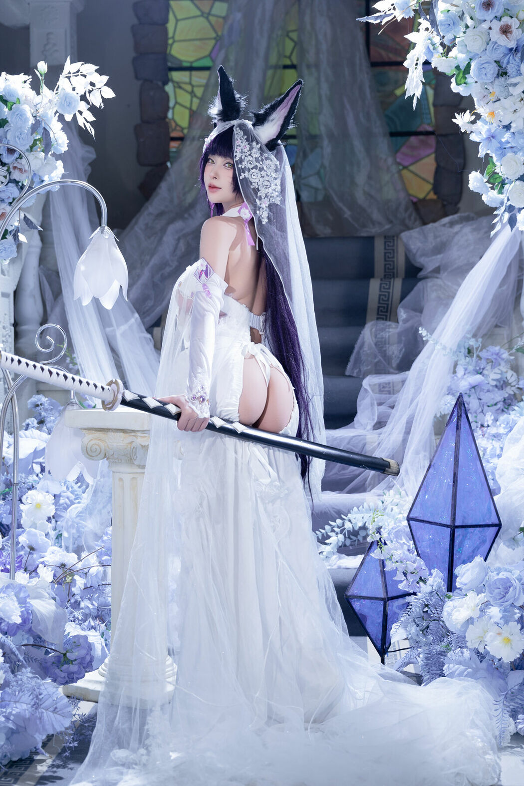Coser@清水由乃 – 碧蓝航线 武藏紫藤花 (52P – 1V)