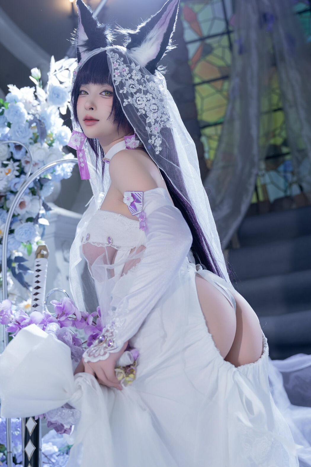 Coser@清水由乃 – 碧蓝航线 武藏紫藤花 (52P – 1V)