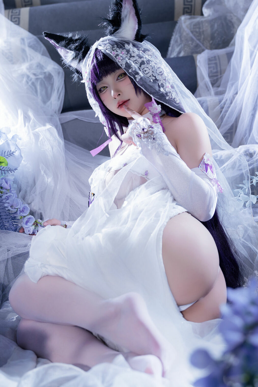 Coser@清水由乃 – 碧蓝航线 武藏紫藤花 (52P – 1V)