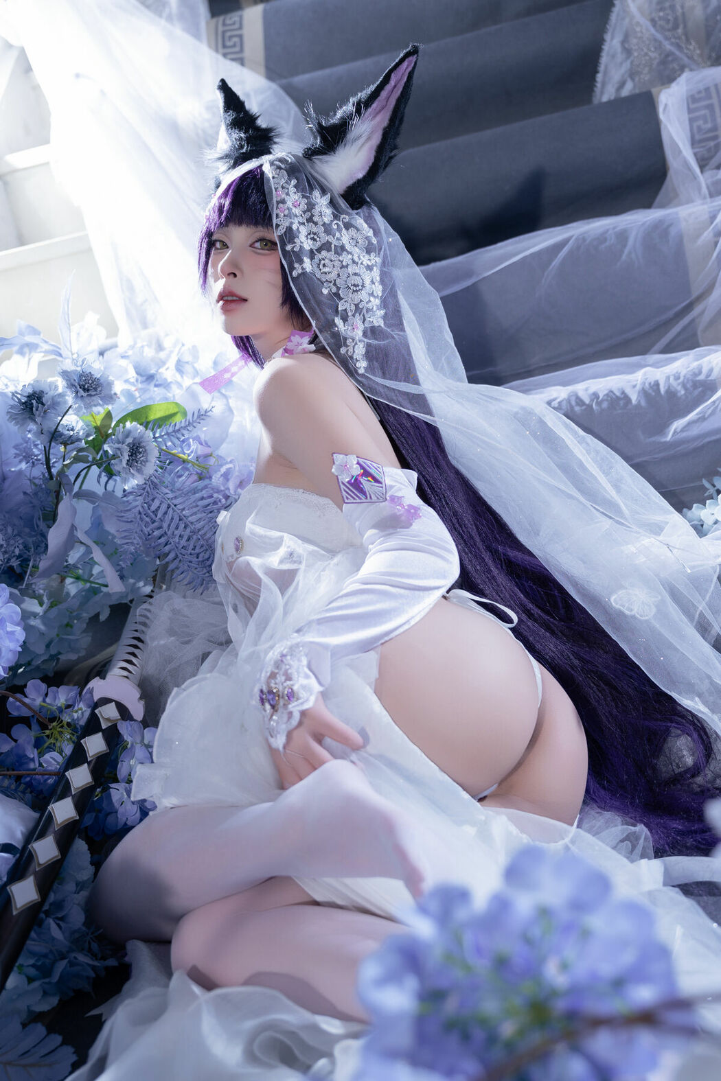 Coser@清水由乃 – 碧蓝航线 武藏紫藤花 (52P – 1V)
