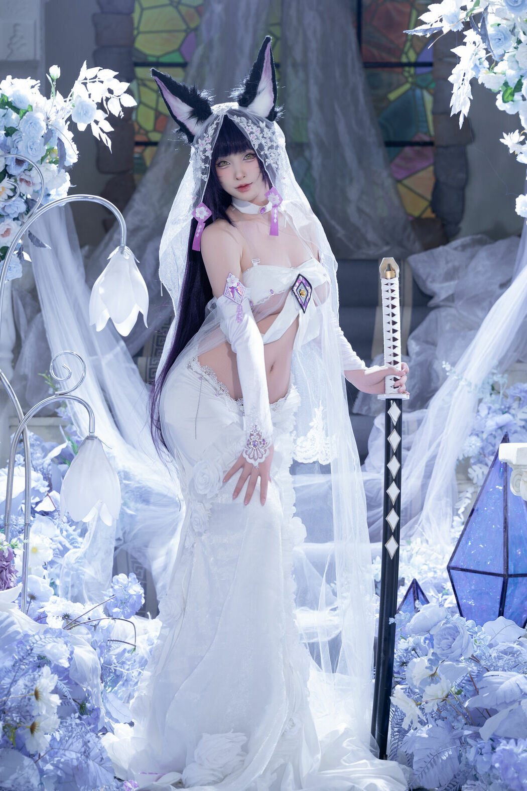 Coser@清水由乃 – 碧蓝航线 武藏紫藤花 (52P – 1V)
