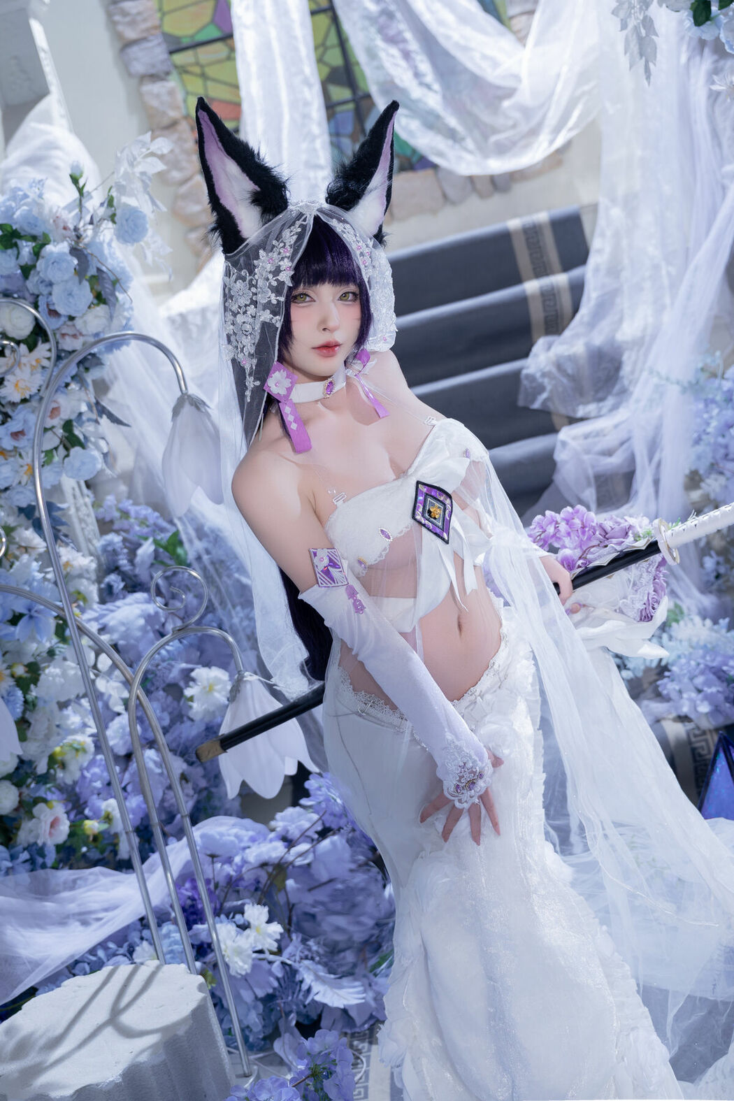 Coser@清水由乃 – 碧蓝航线 武藏紫藤花 (52P – 1V)