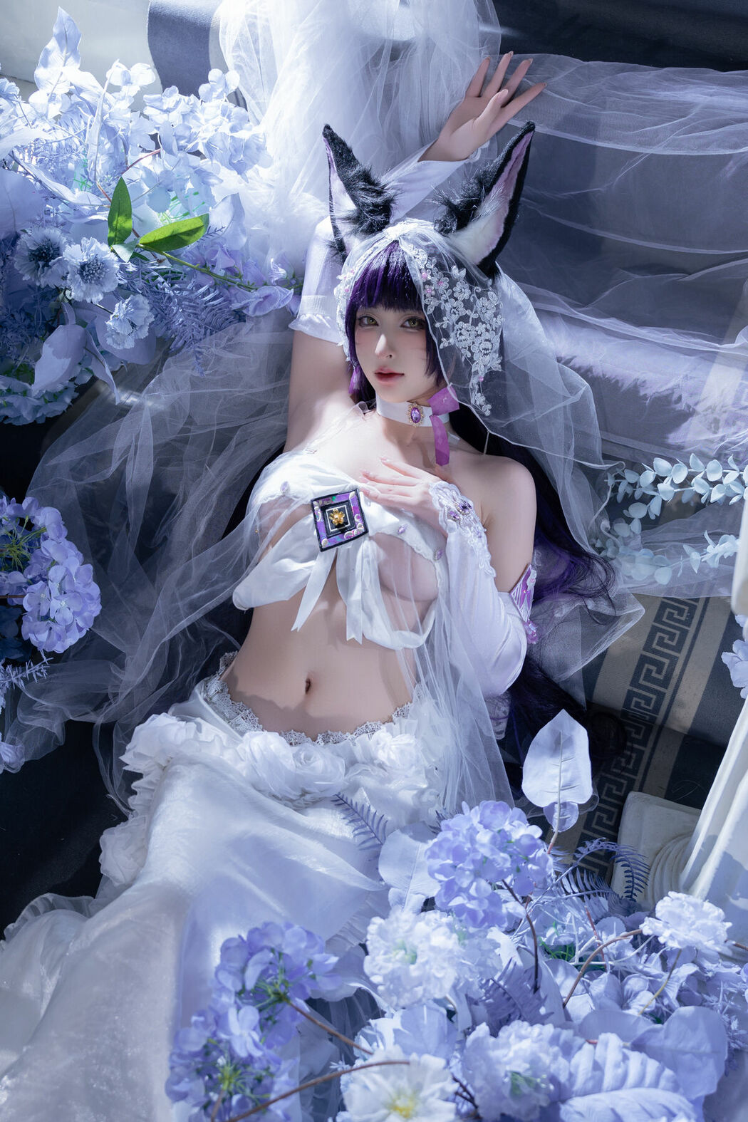 Coser@清水由乃 – 碧蓝航线 武藏紫藤花 (52P – 1V)