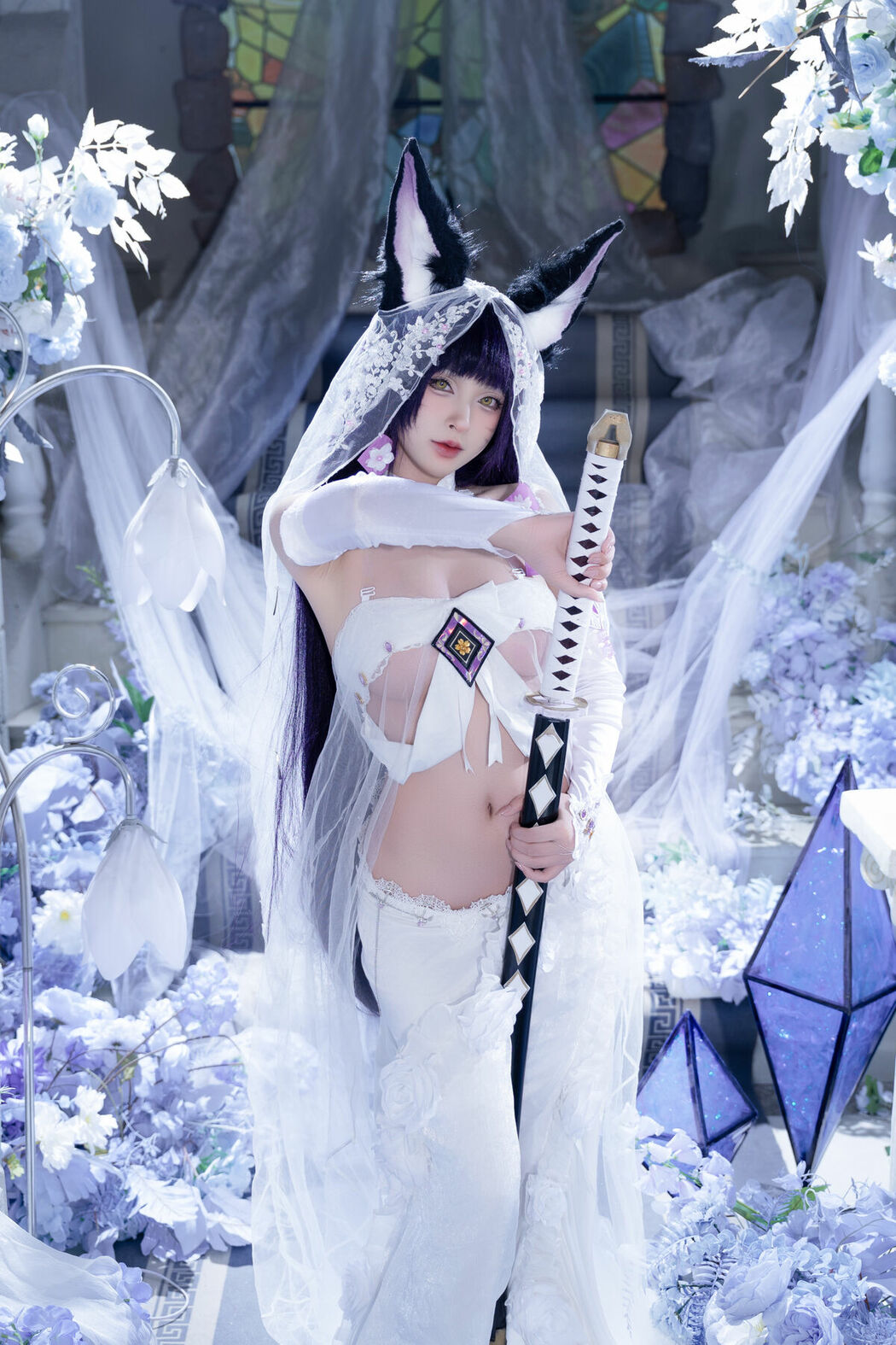 Coser@清水由乃 – 碧蓝航线 武藏紫藤花 (52P – 1V)