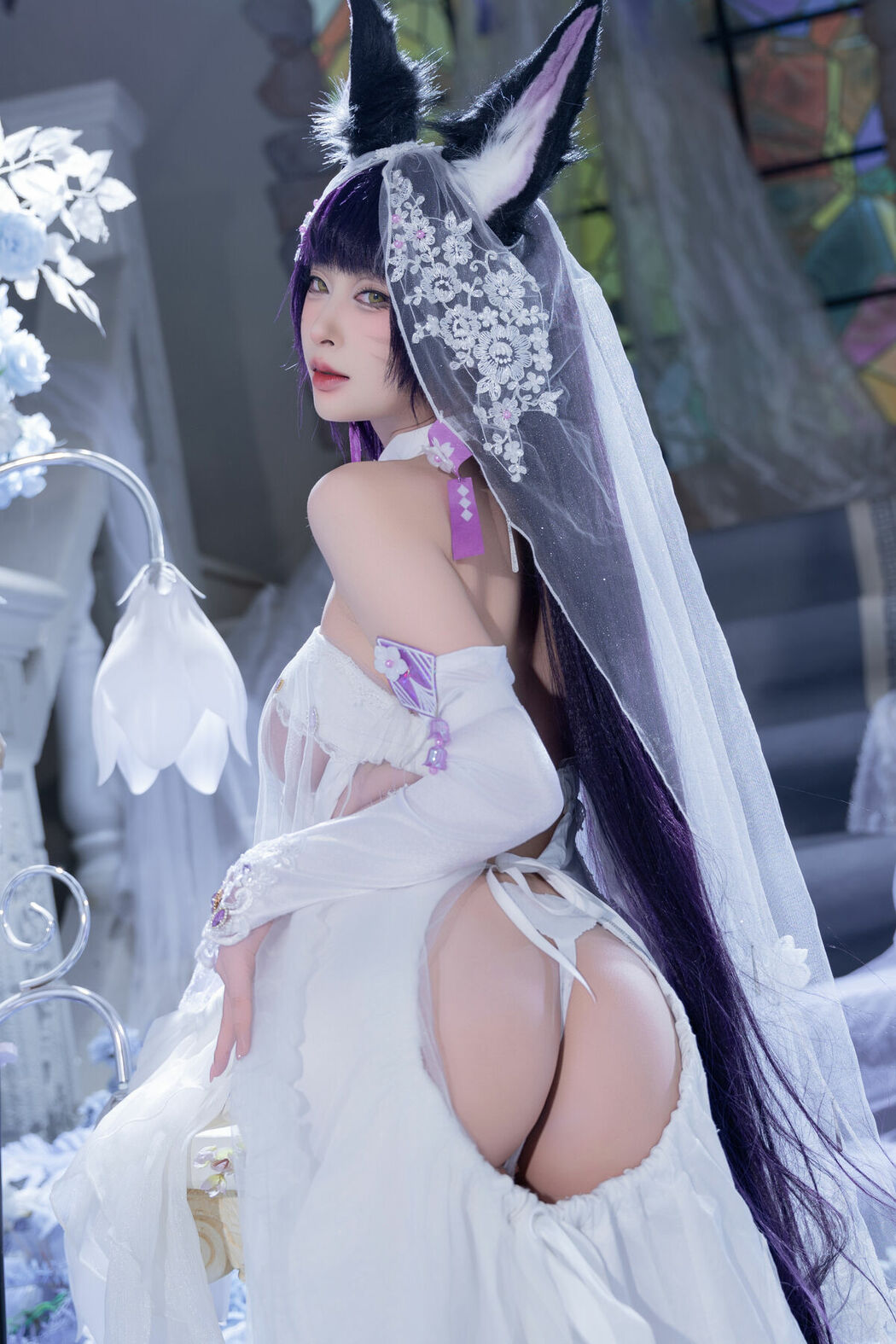 Coser@清水由乃 – 碧蓝航线 武藏紫藤花 (52P – 1V)