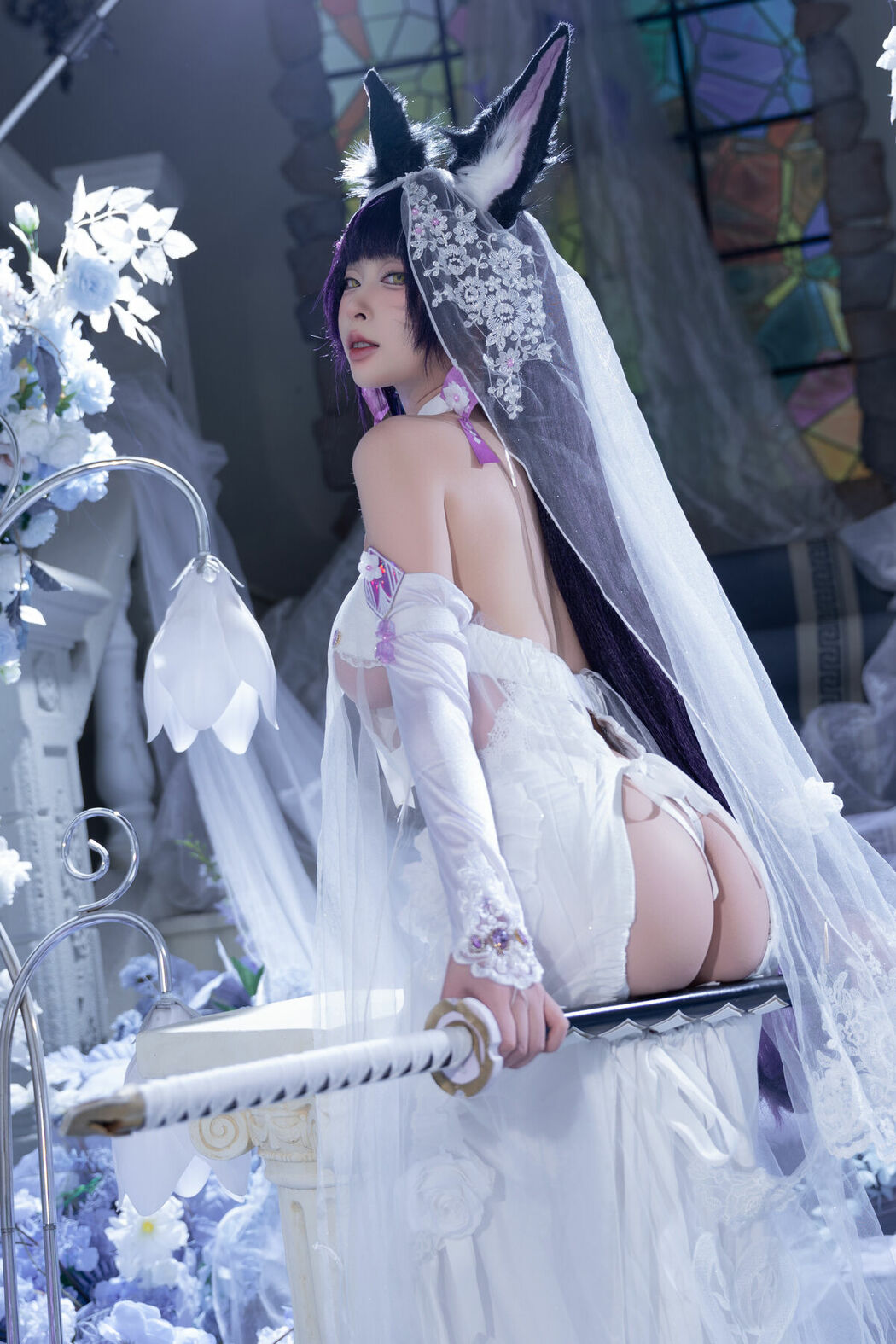Coser@清水由乃 – 碧蓝航线 武藏紫藤花 (52P – 1V)