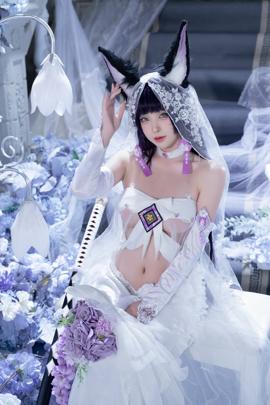 Coser@清水由乃 – 碧蓝航线 武藏紫藤花 (52P – 1V)