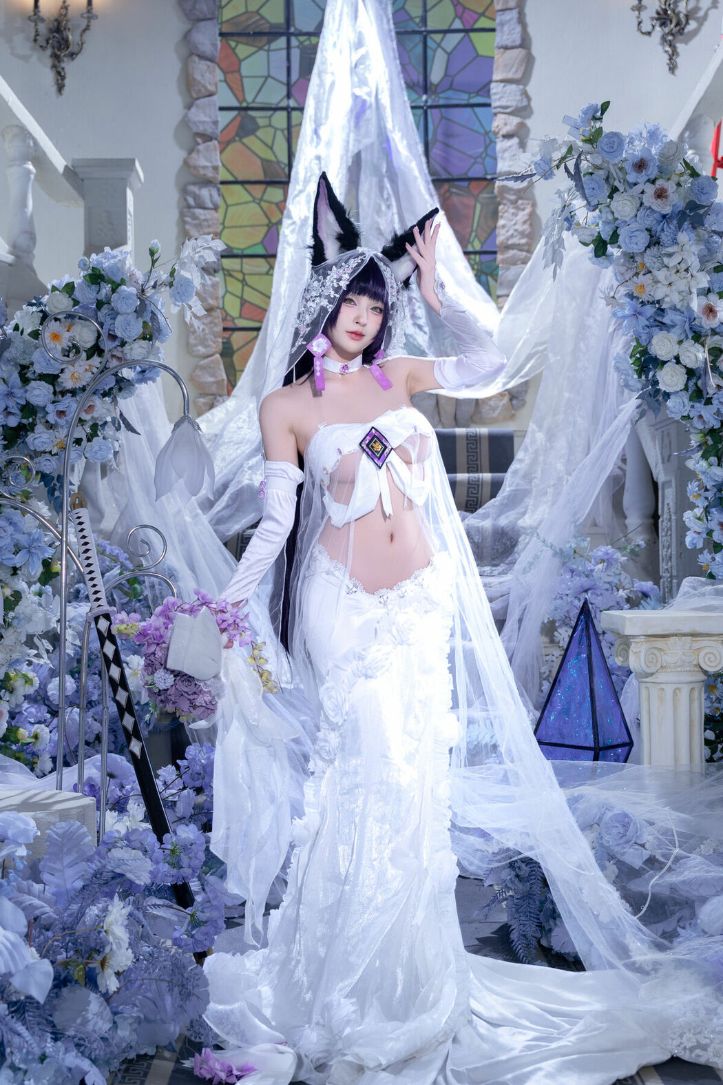 Coser@清水由乃 – 碧蓝航线 武藏紫藤花 (52P – 1V)