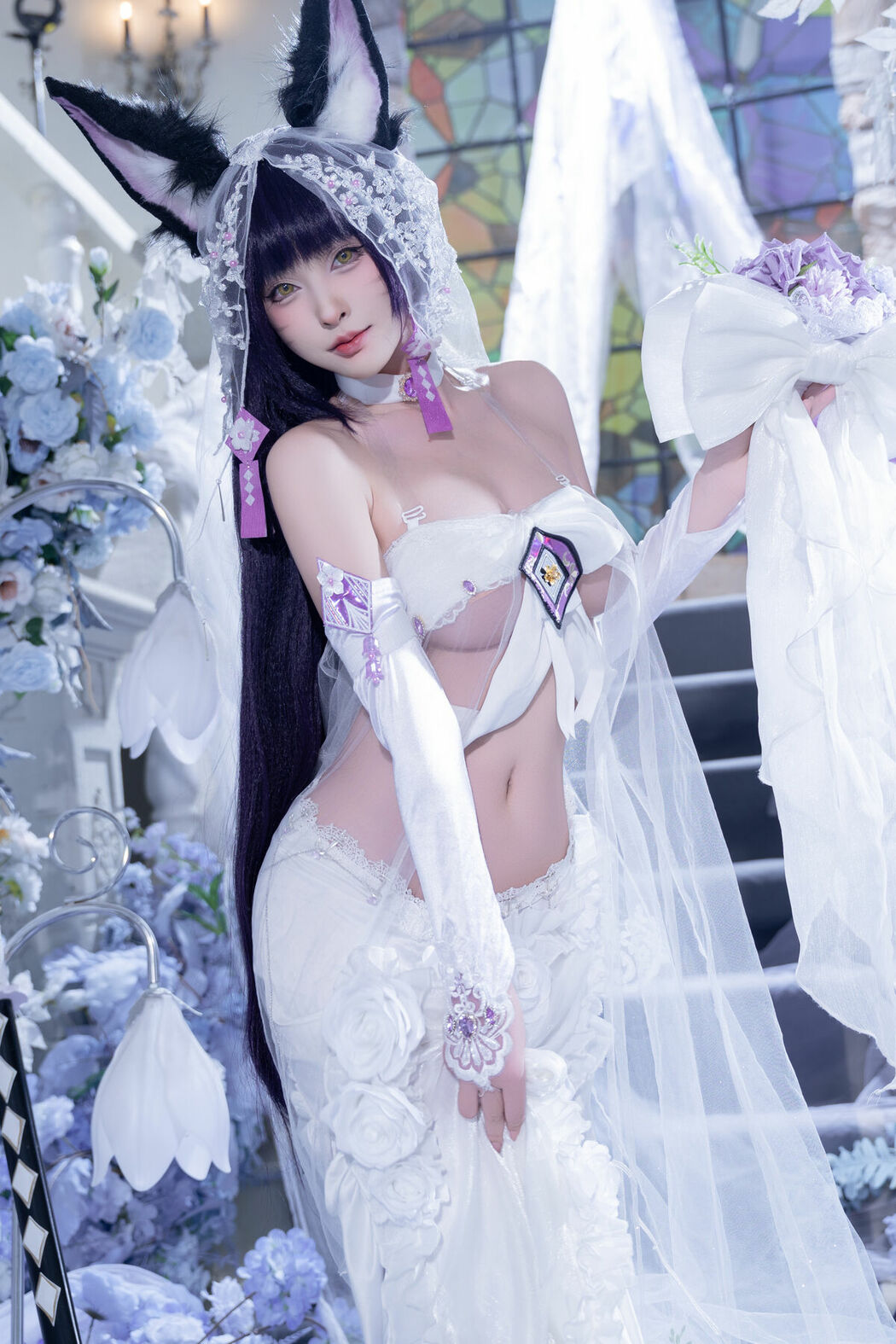 Coser@清水由乃 – 碧蓝航线 武藏紫藤花 (52P – 1V)