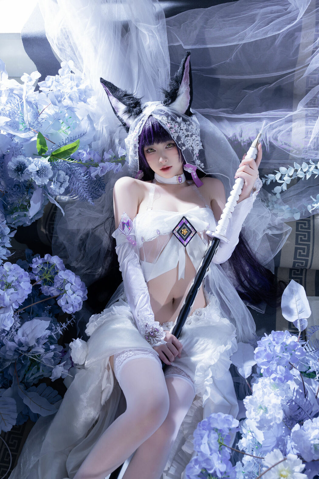 Coser@清水由乃 – 碧蓝航线 武藏紫藤花 (52P – 1V)