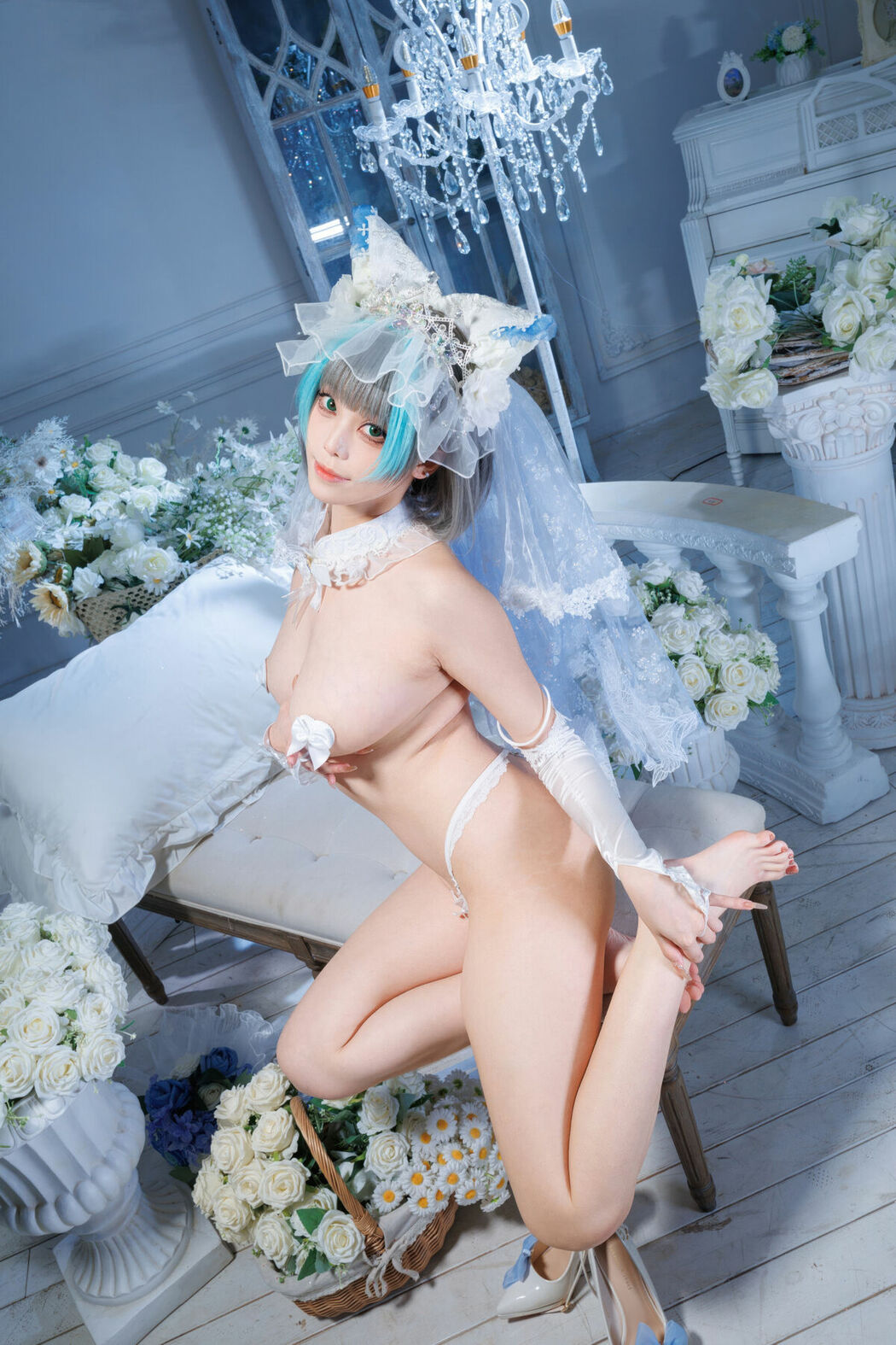 Coser@蜜汁猫裘 – 碧蓝航线 柴郡 花嫁 Part02 (68P)