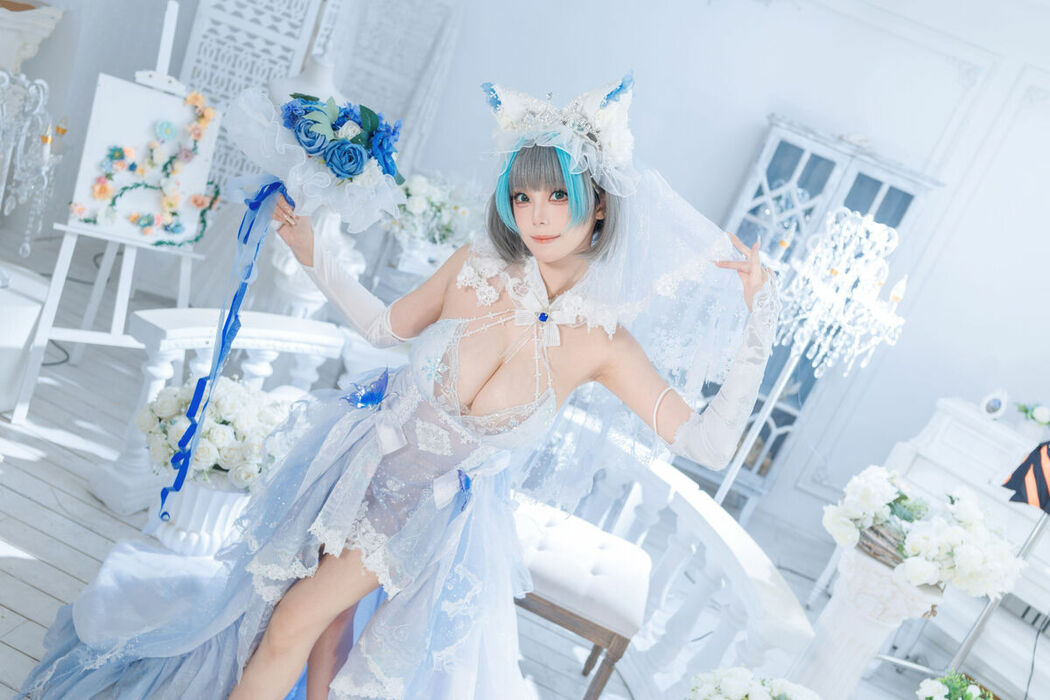 Coser@蜜汁猫裘 – 碧蓝航线 柴郡 花嫁 Part02 (68P)